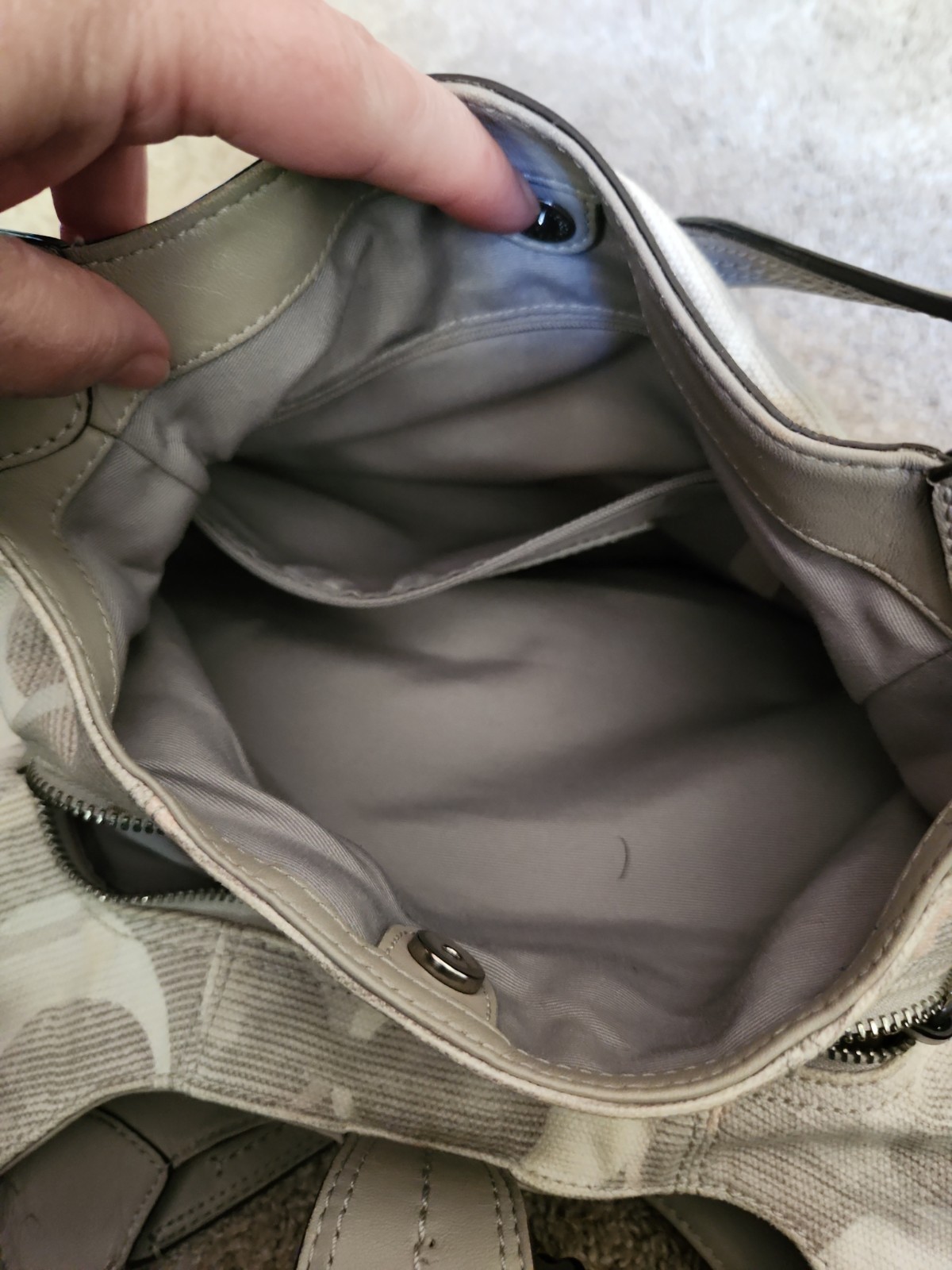 Coach MEDIUM F19193 Vintage Soho Lynn Gray Multicolor Signature C Canvas Hobo