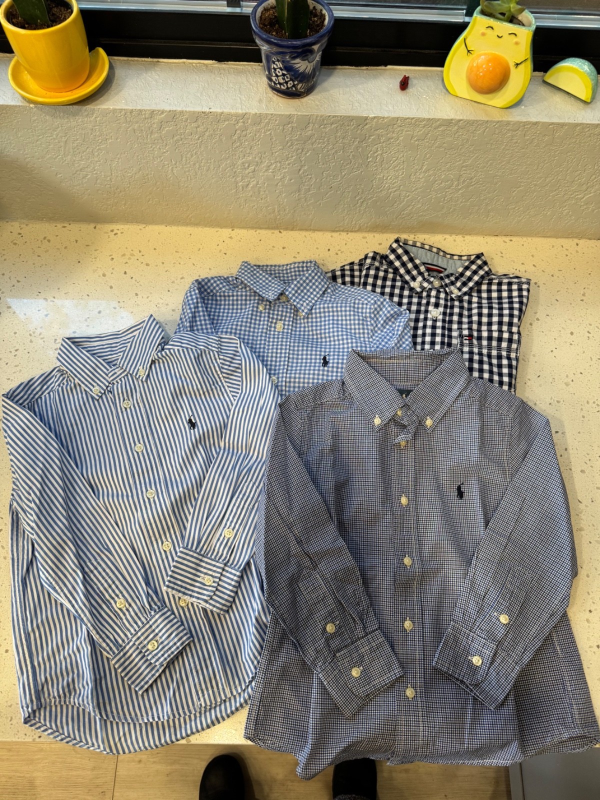 LOT 4.❤️ 3-4yBOY ❤️ RALPH LAUREN ❤️ hilfiger FANCY LONG SLEEVE CLOTHING PLAID