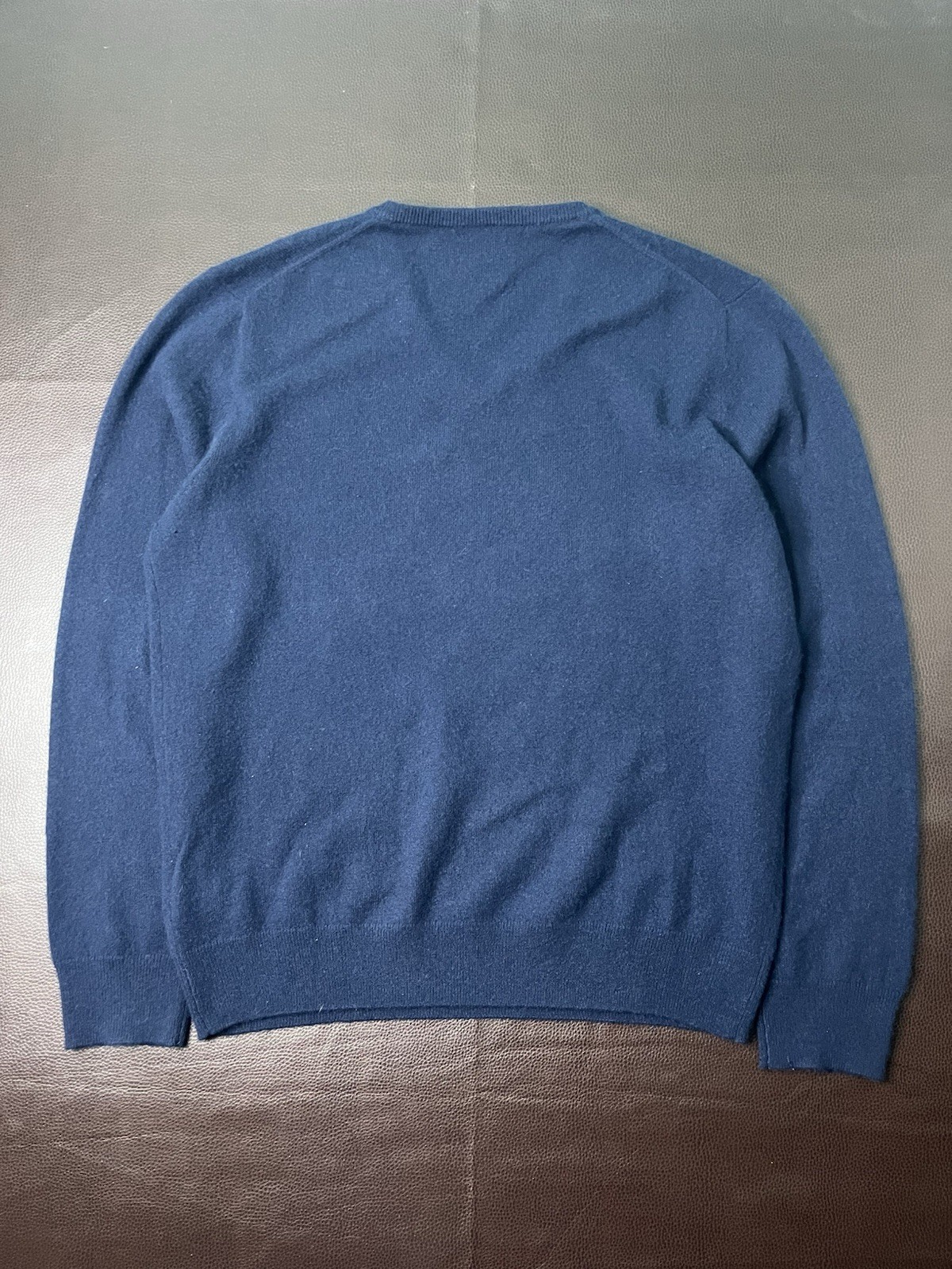 J Crew Relaxed midweight cashmere V-neck sweater L Navy New 2022 Model