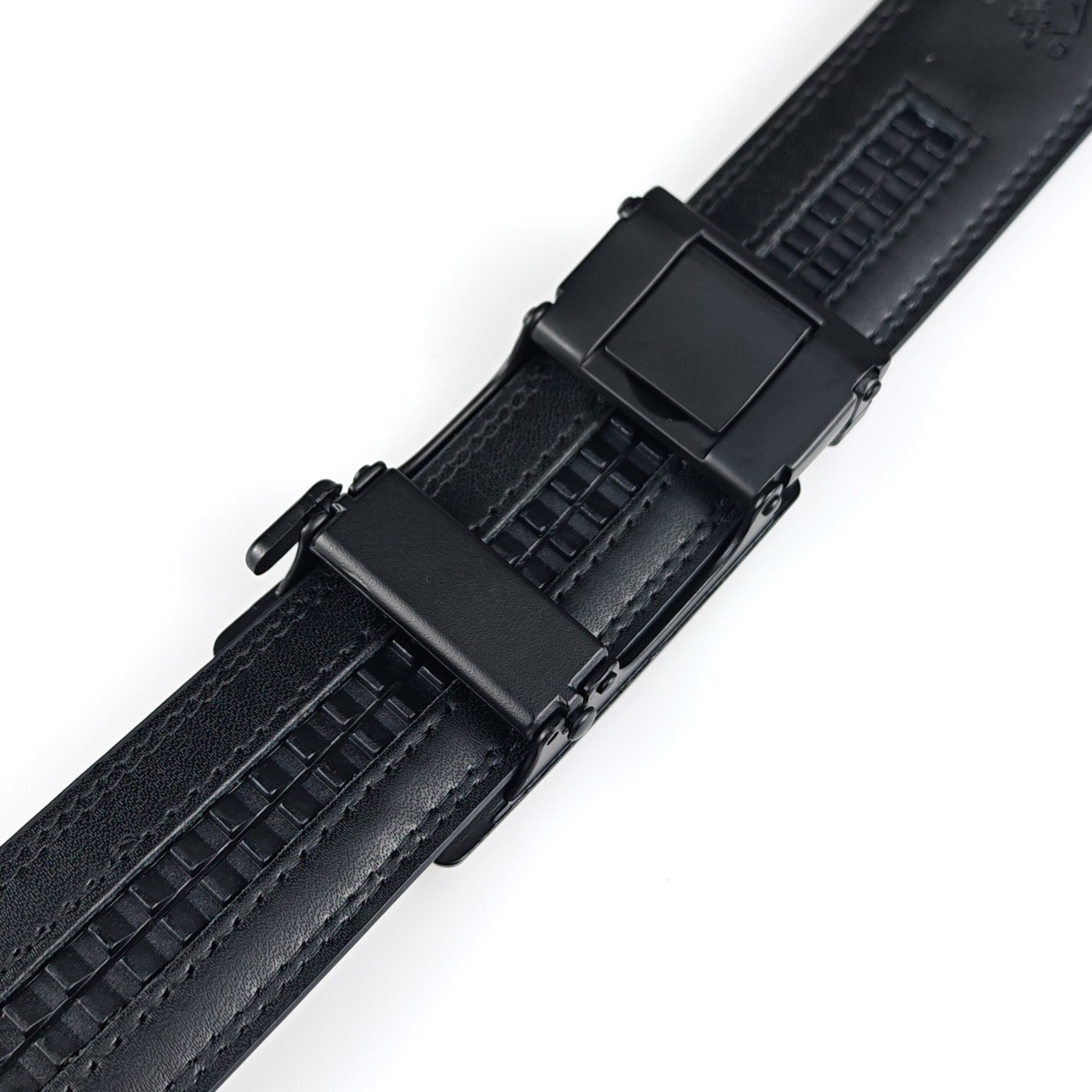 Genuine Leather Mens Ratchet Belt Belts For Men Adjustable Automatic Buckle