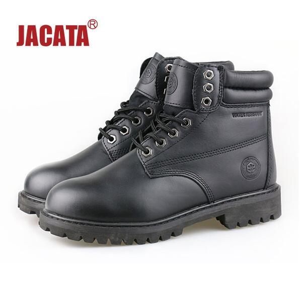 Jacata Men’s Winter Snow Work Boots Shoes 6″ Premium Waterproof Leather 8601