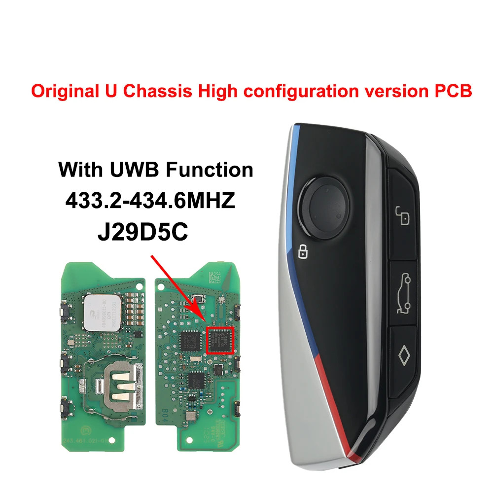 Ly OEM U Chassis PCB IYZBK1 433MHZ UWB J29D5C 49CHIP Car Remote Key For BMW
