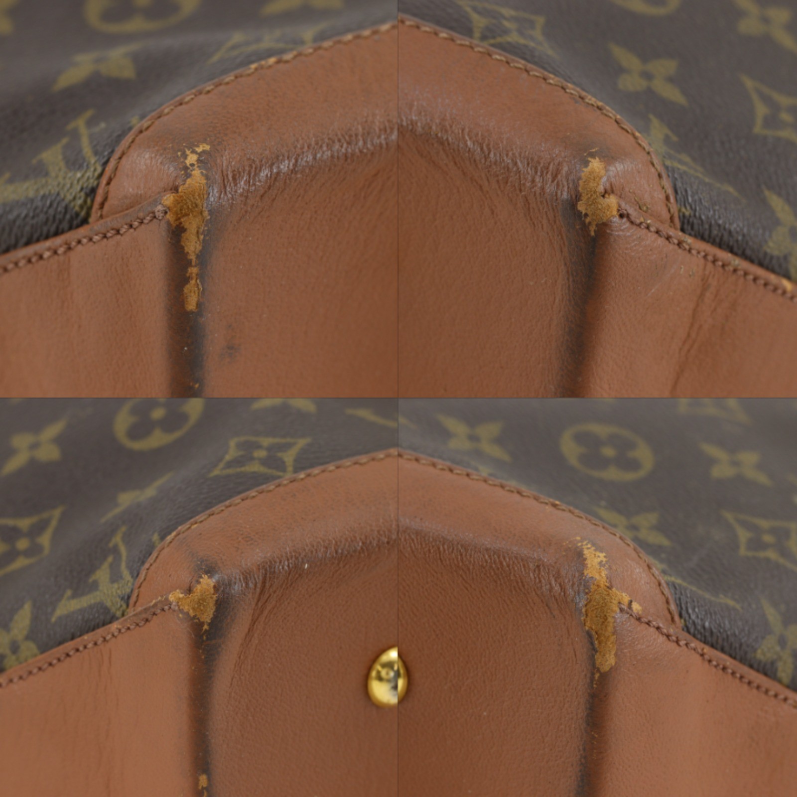 LOUIS VUITTON Weekend PM Tote Bag M42425 Brown Monogram canvas unisex