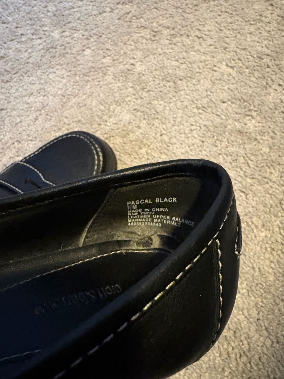 Vintage Y2K Croft & Barrow Black Leather Loafer Pump Heels