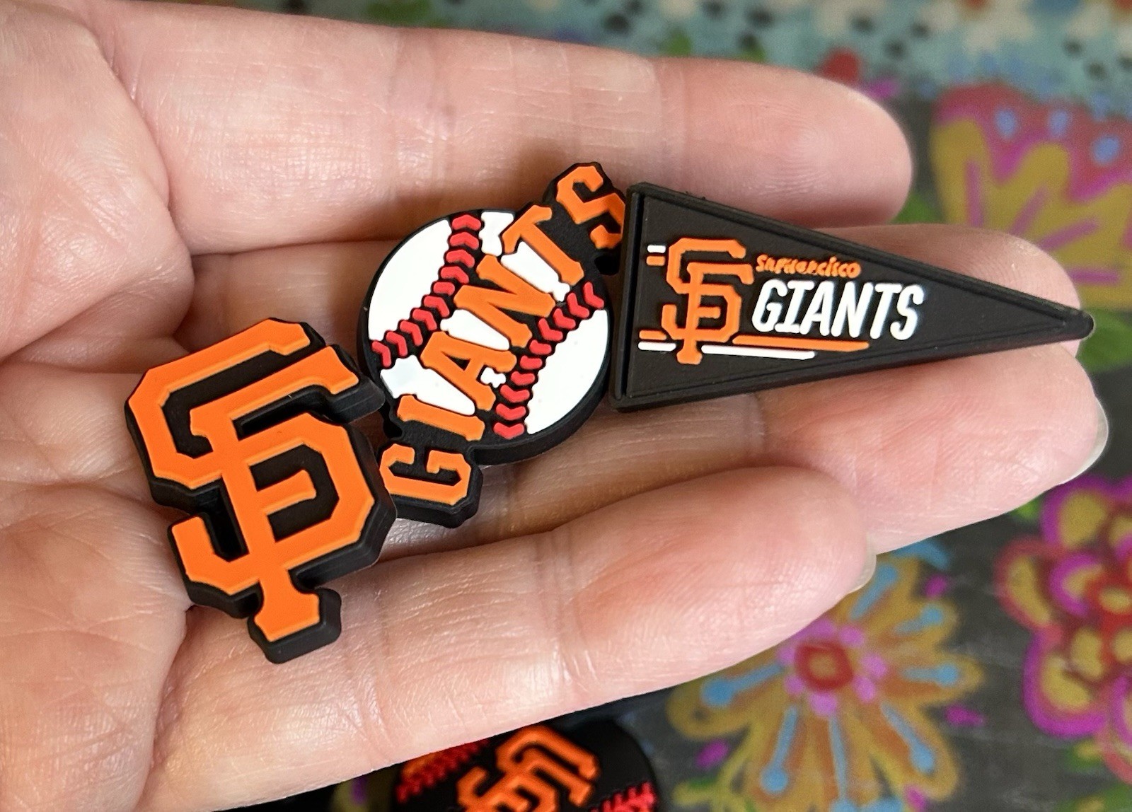 NEW 10 Piece SAN FRANCISCO Baseball Team Shoe Charms Clog Decorations PVC
