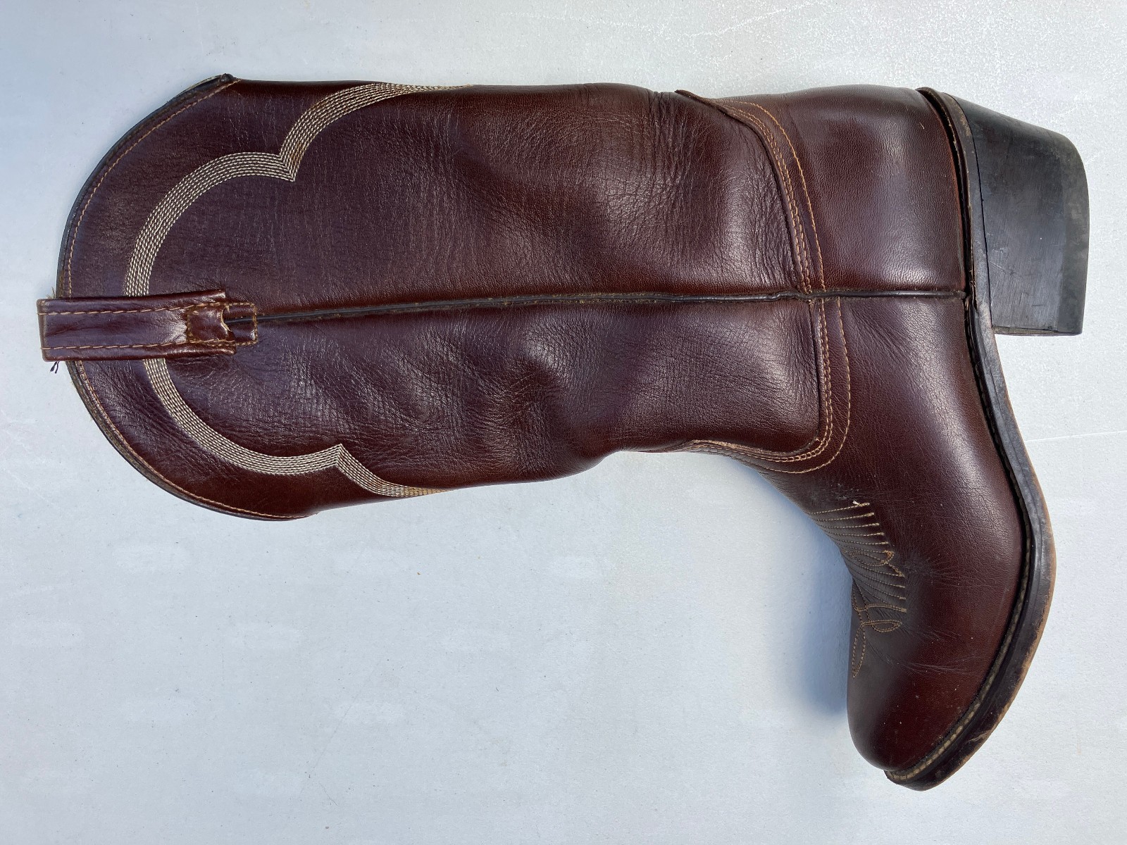 Cowboy western boots ACME 7D 7 D circle A vintage womens brown 1694