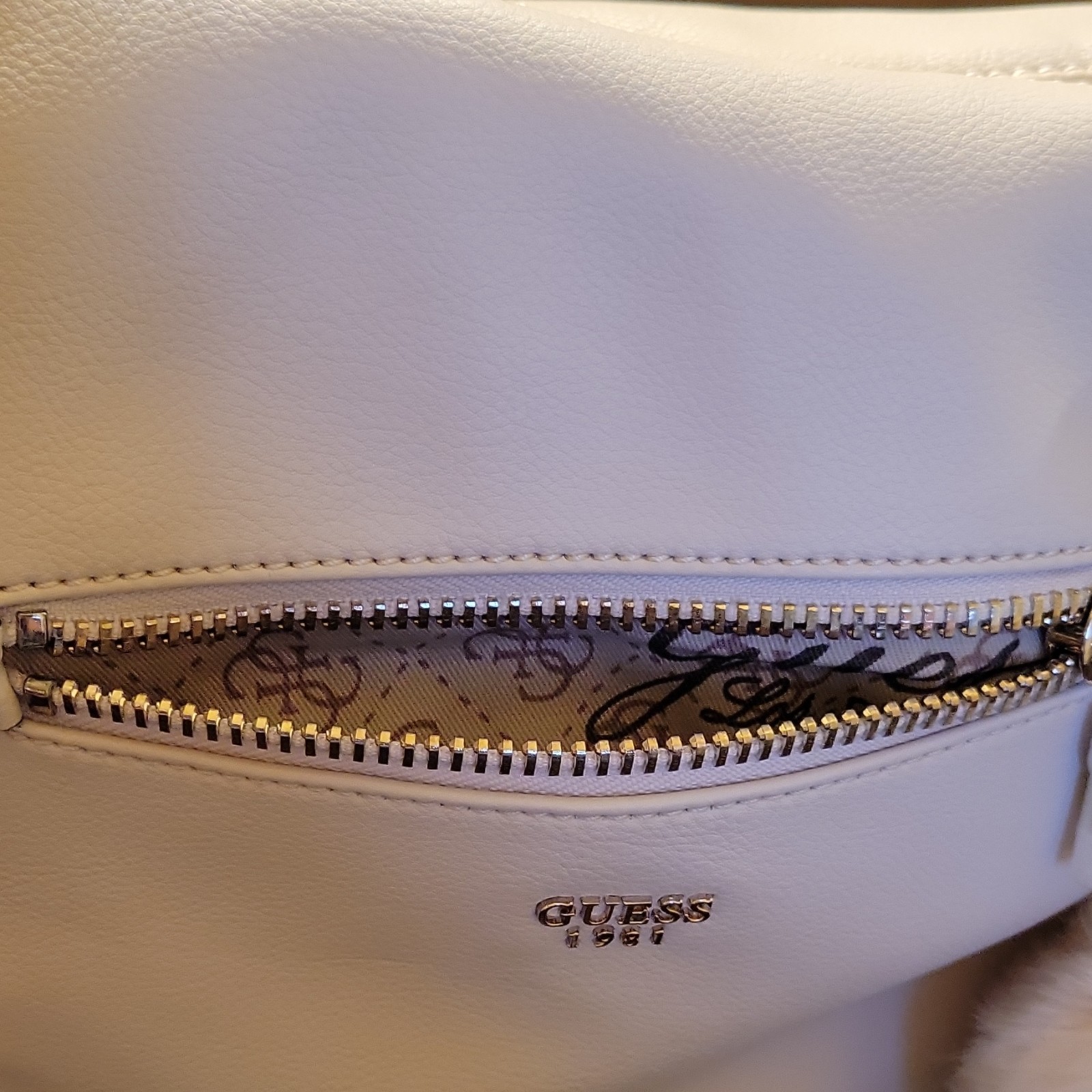 GUESS Tenley Hobo Powder Medium Shoulder Bag Zip Closure w/ Coin Purse & Charm
