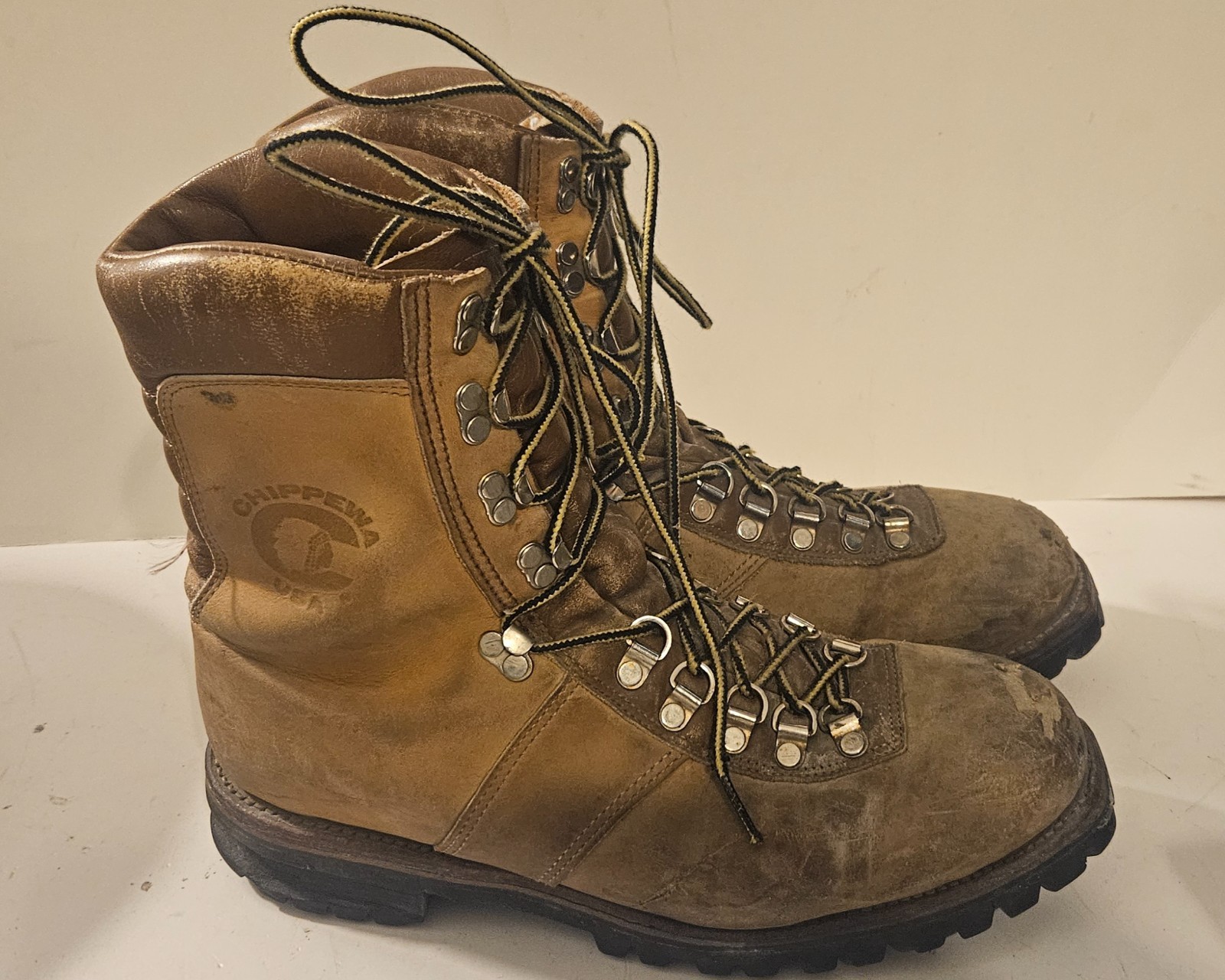 Vtg USA Made Original CHIPPEWA Arctic 8″ Rugged Leather Boots Men’s 10 EE