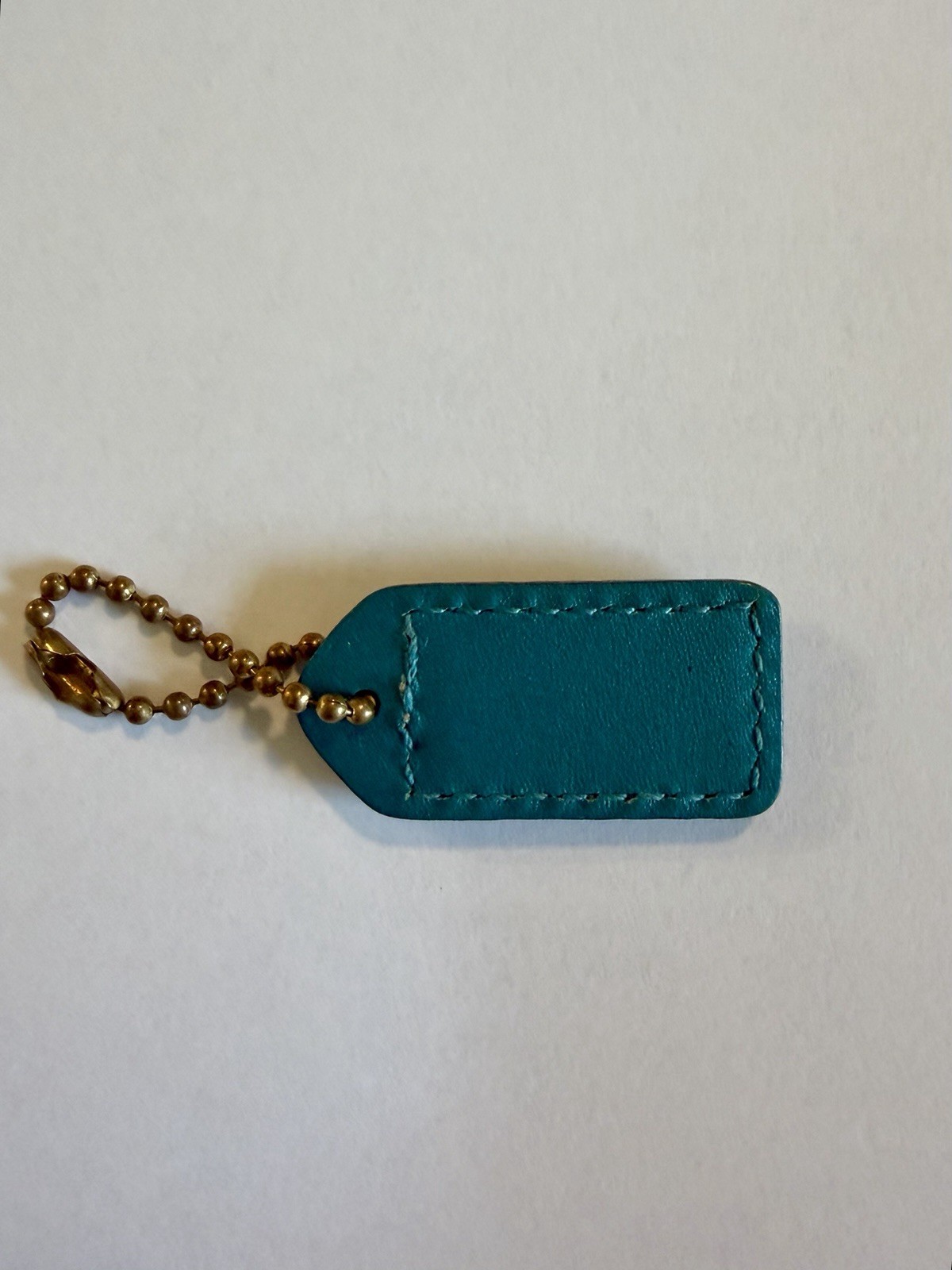 Mini Coach Hang Tag Teal With Gold Hardware