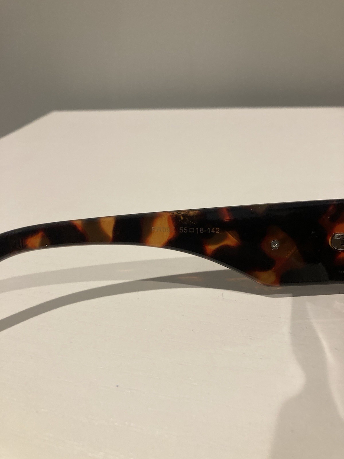 Prada PR 05YS Rectangle Tortoise Shell Sunglasses Brown Tinted Lenses 142mm