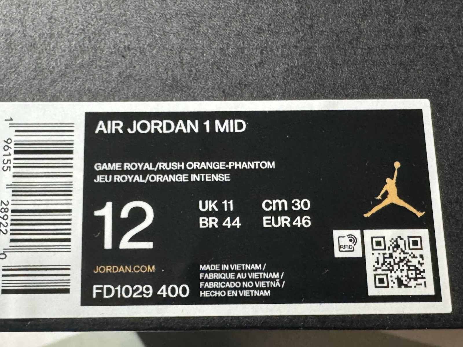 Jordan Air Jordan 1 Mid Mid Top Knicks Game Royal Rush Orange FD1029-400 2023