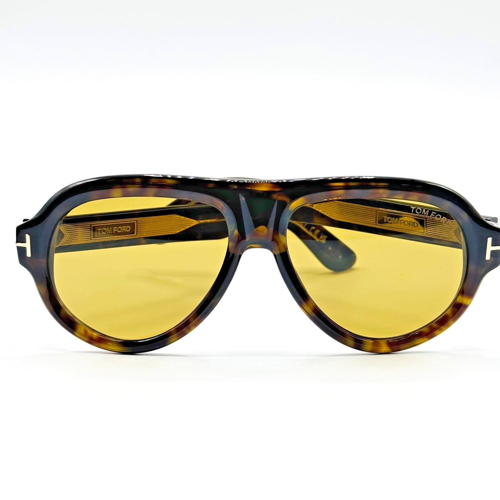 Tom Ford Sunglasses Icon FT1225 52N Havana Brown Pilot Brown Lens 59mm New