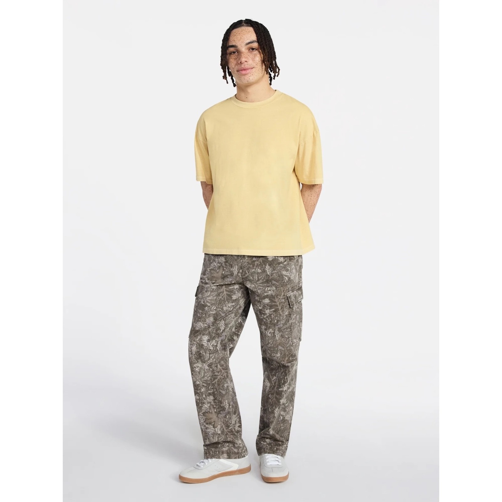 Oversize Tee Shirt Men’s Medium Lemon Grass Yellow Loose Comfortable Cotton New