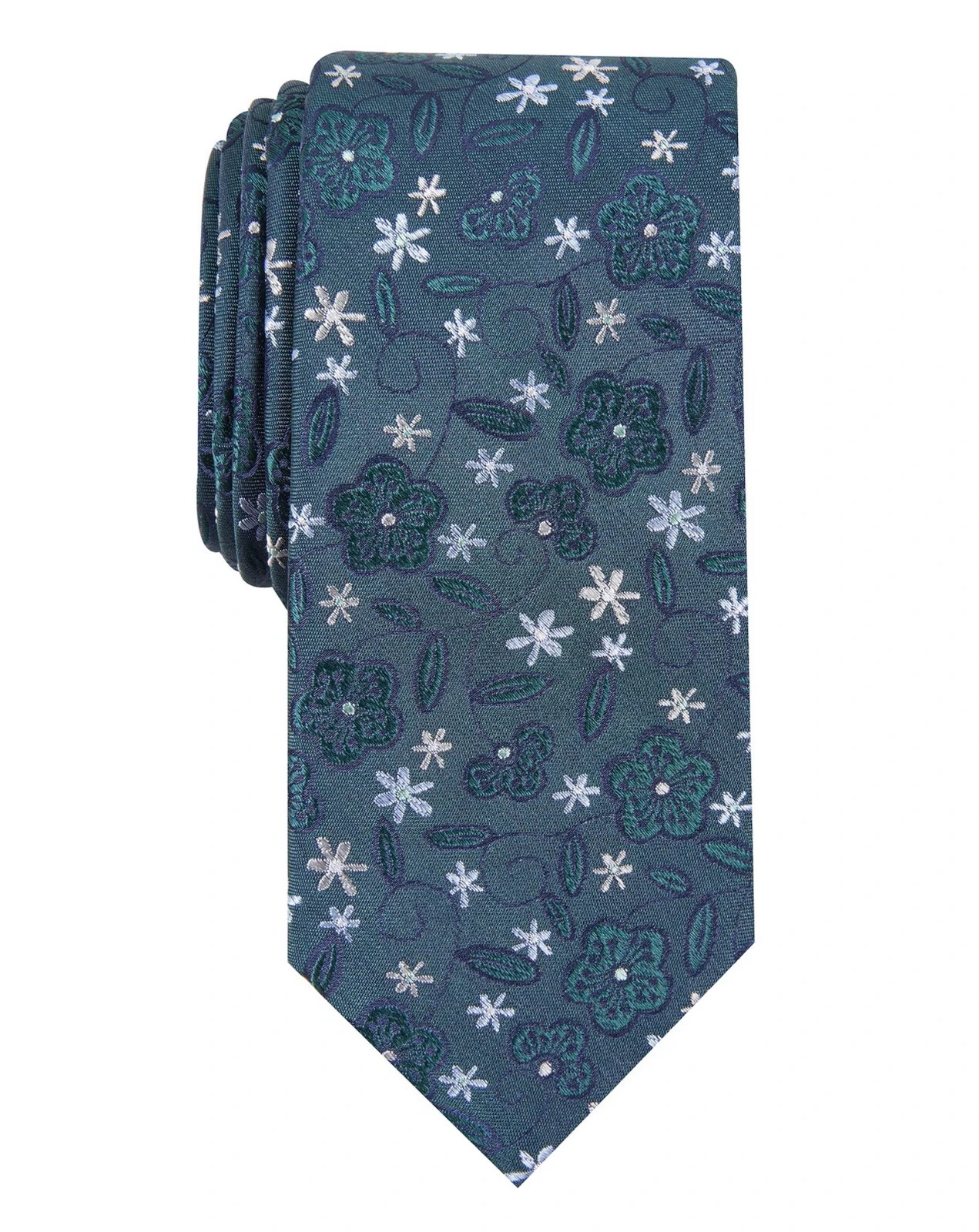 Bar III Men’s Stengel Floral Slim Tie One Size Hunter