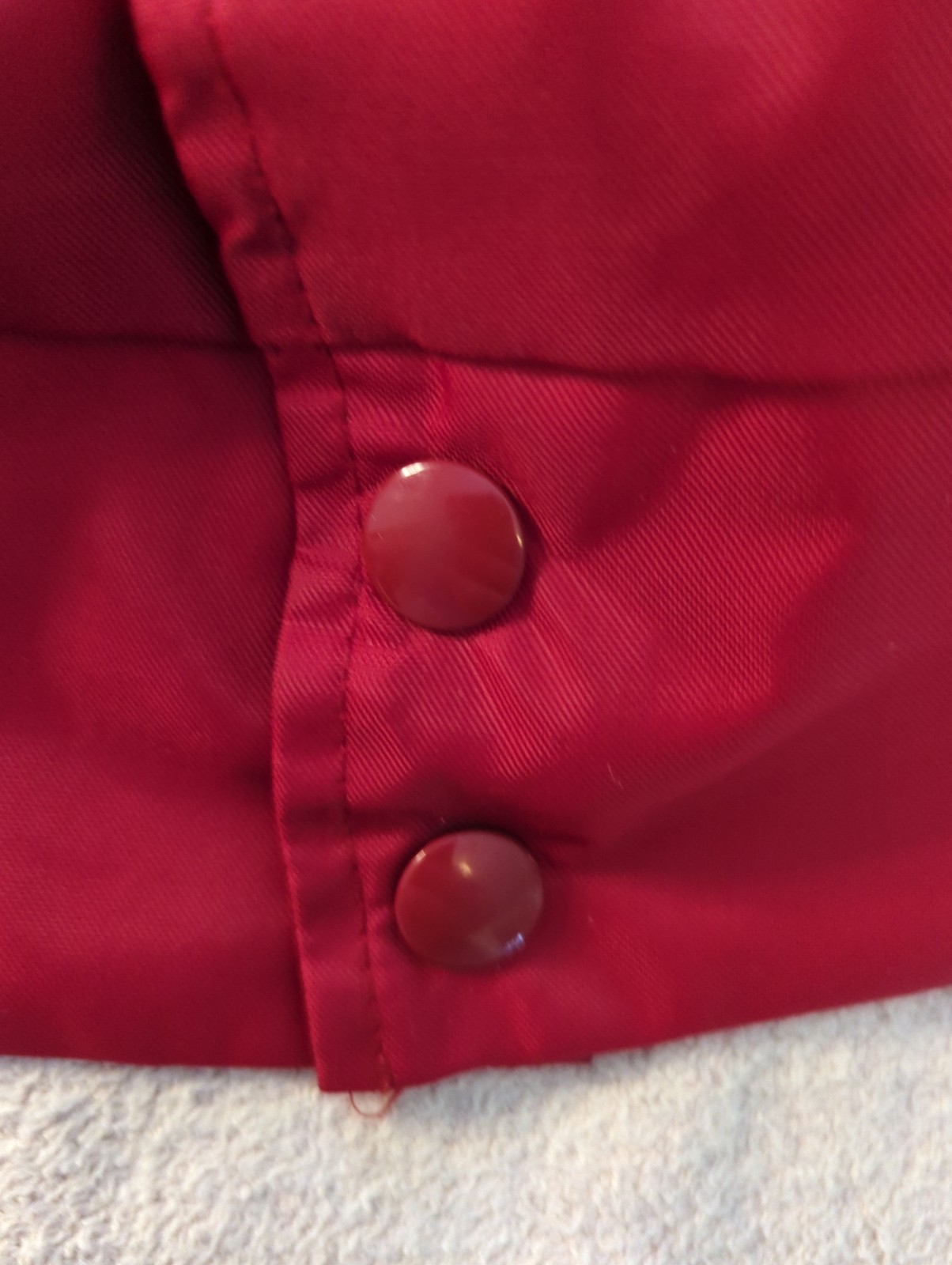 Vintage Hartwell Red Satin Bomber Jacket USA Made North Dayton Tool Shop Mens XL