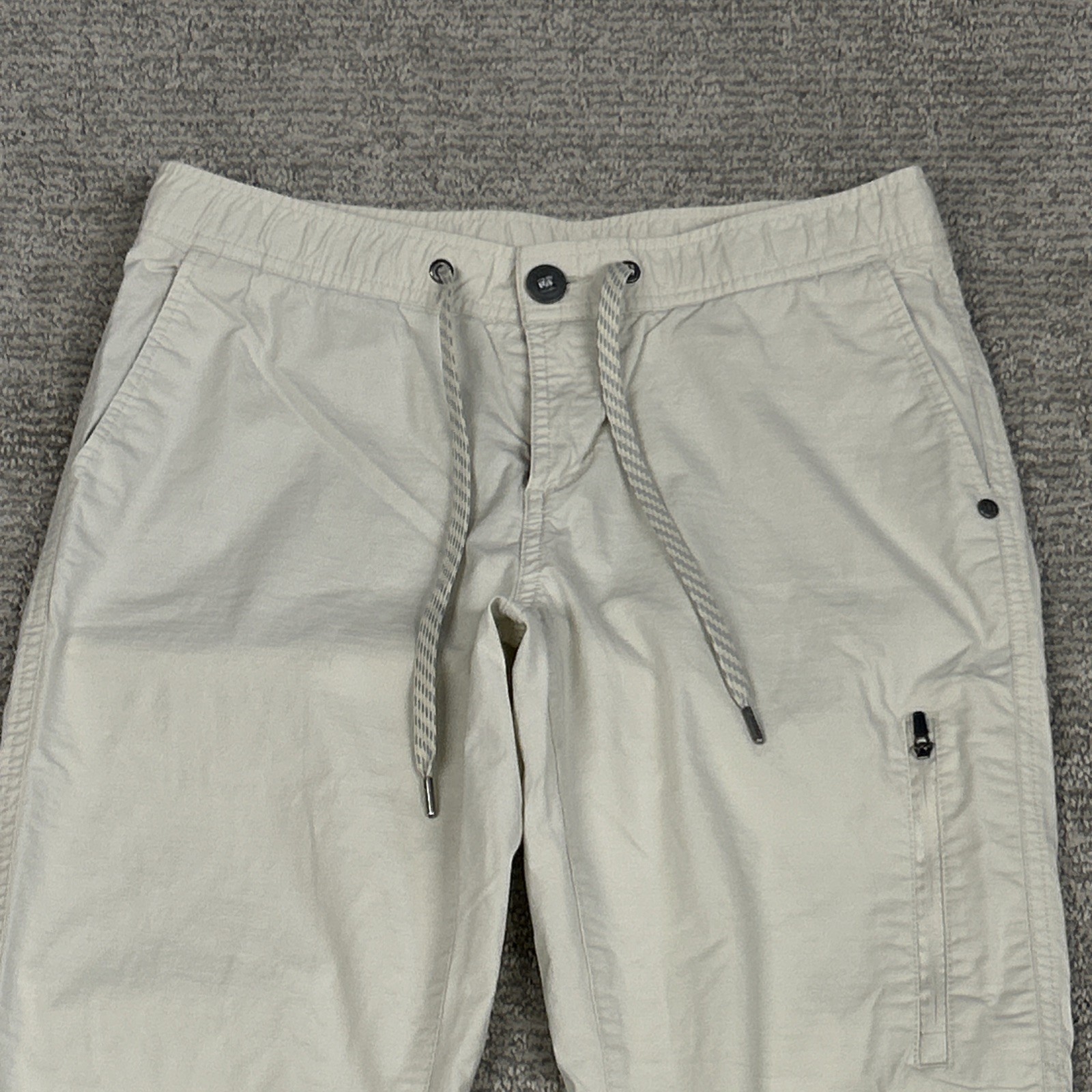 Vuori Ripstop Pants Womens Small VW401 Mid Rise Relaxed Fit Pockets Ivory Cream