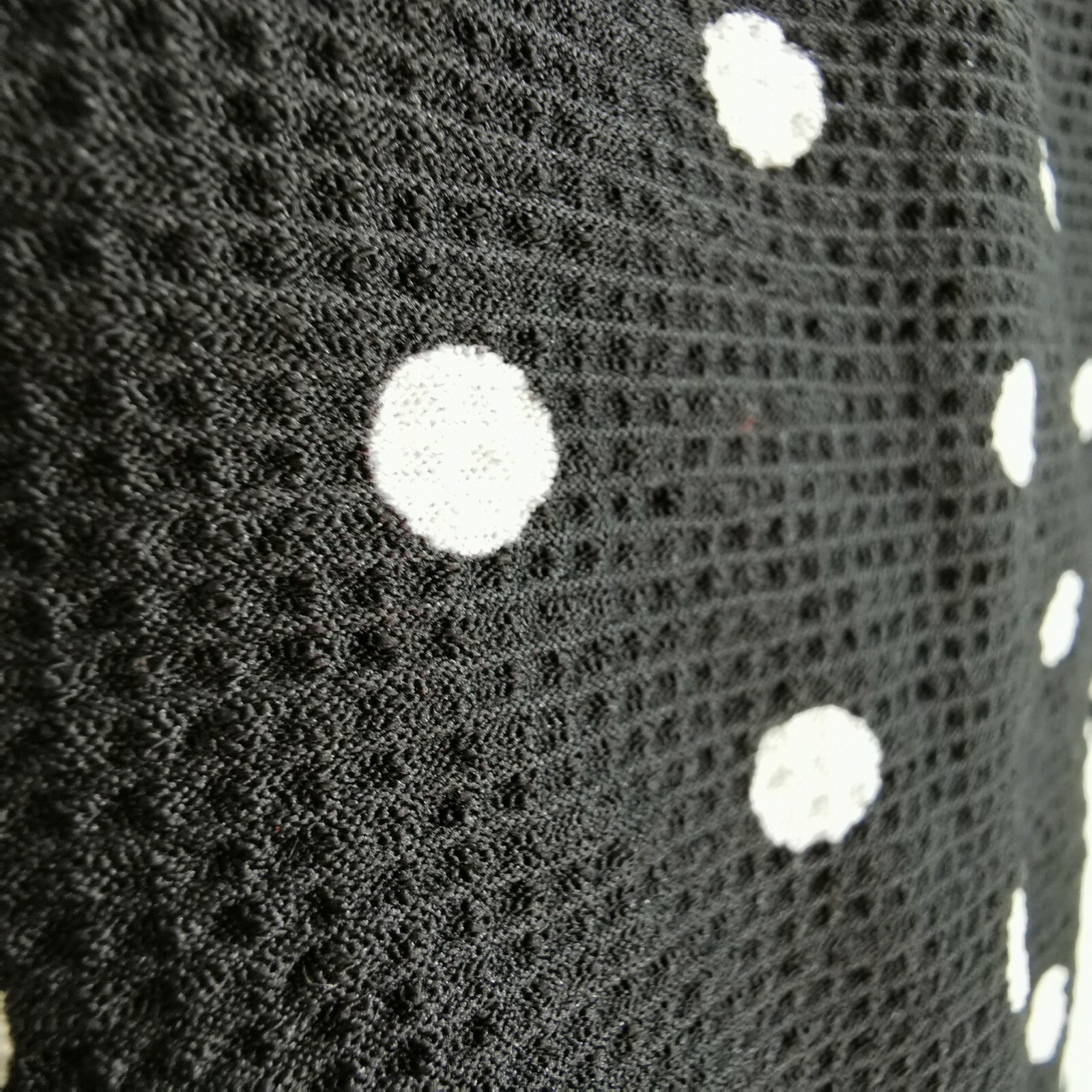 River Island Black Polka Dot Puff Sleeve Button Front Dress Size 14 Square Neck