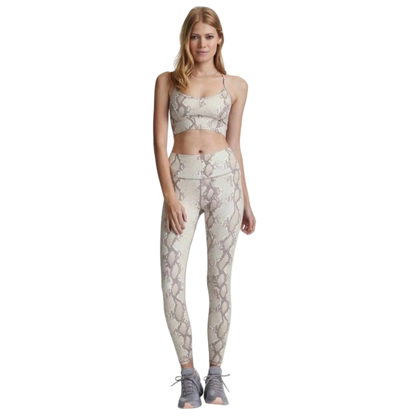 Varley Century Legging 2.0 (25″) Pants Champagne Snake Gray Workout Leggings NEW