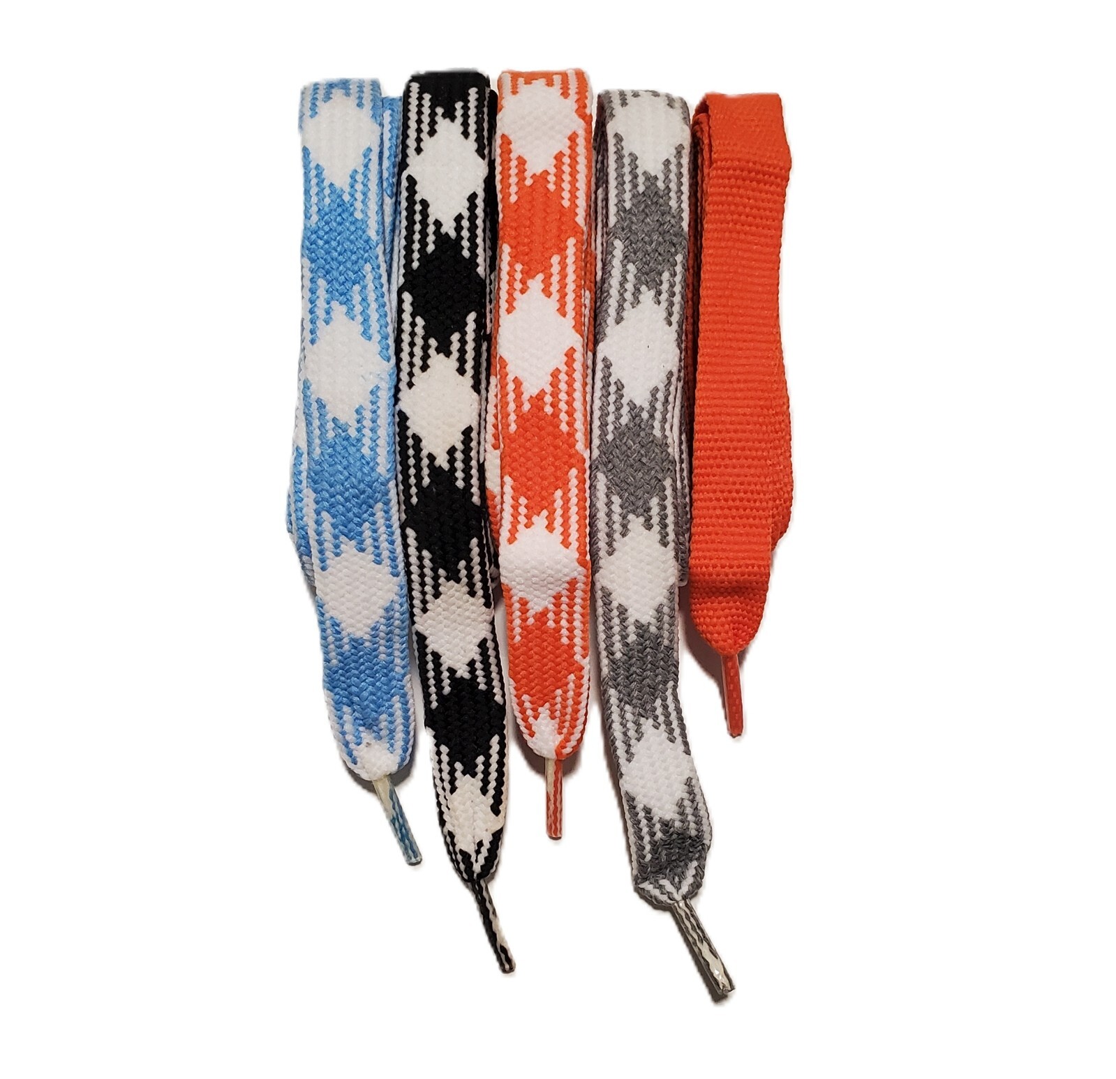 NEW Fat Wide Shoelaces Diamond Plaid Checkered 1.5cm Wide and 54 in & 45 in Long