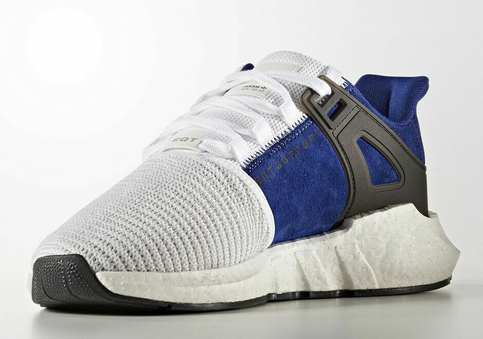 Adidas EQT Support 93/17 White Blue Black Boost Gym Shoes NMD BZ0592 Size 5