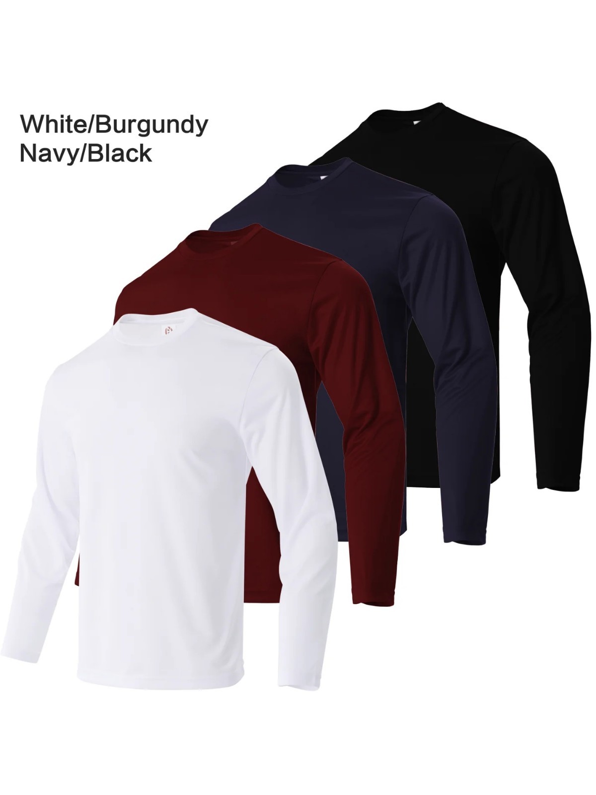 Men’s Long Sleeve Performance Shirt Quick Dry Moisture Wicking Active Tee