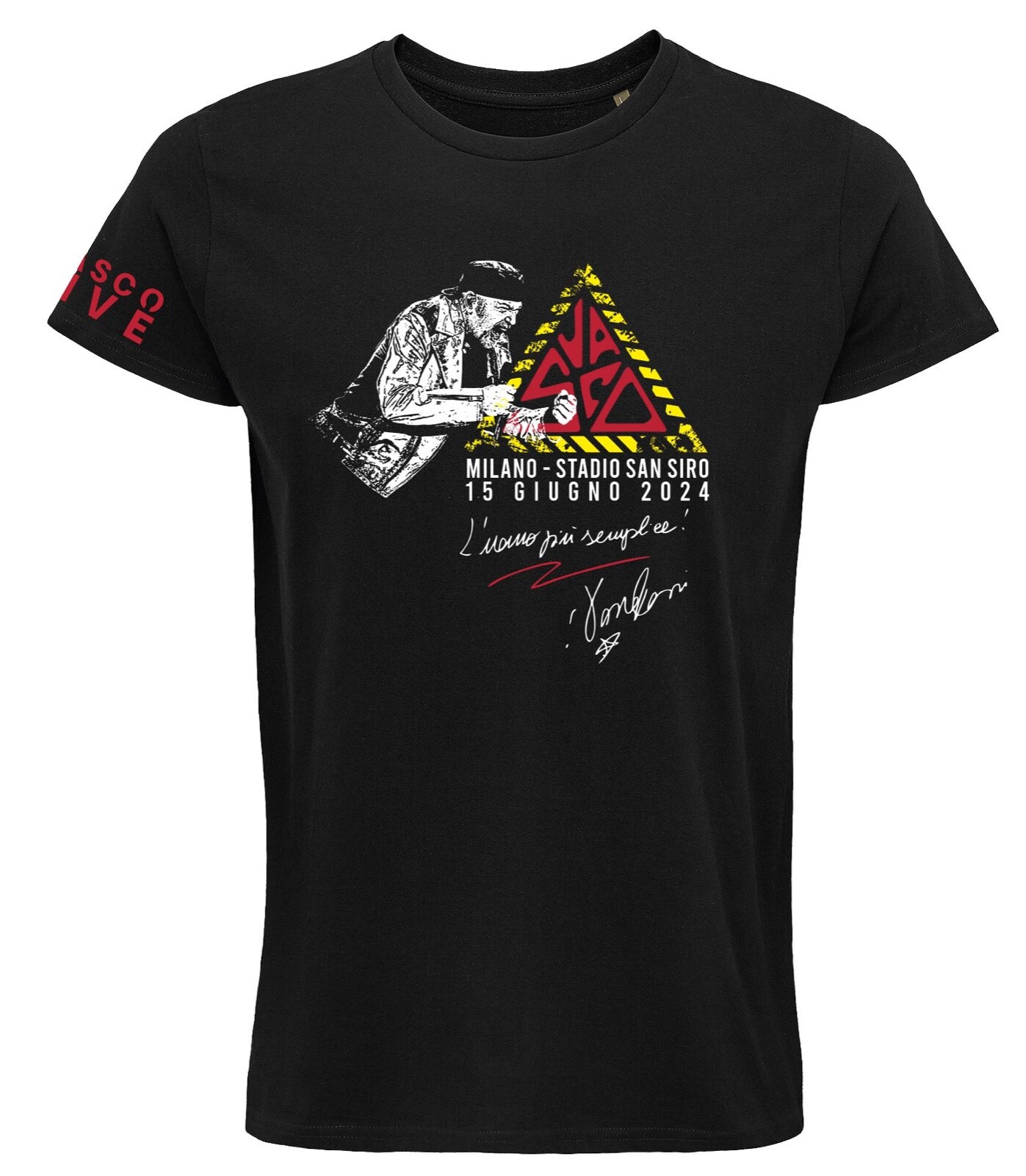 VASCO ROSSI Vasco Live Concert 2024 T-Shirt With Date Rock Music Event
