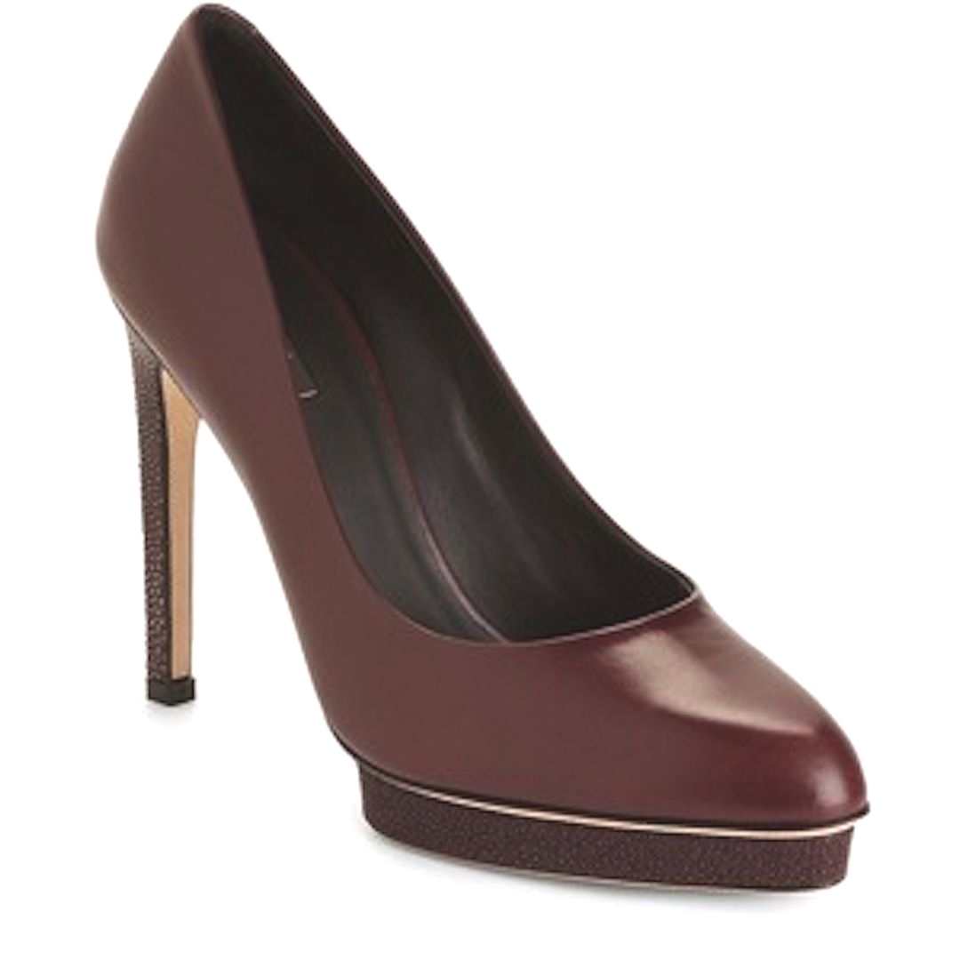 NIB $1195 Calvin Klein COLLECTION DEMI leather heels pump shoes 9 Torch/stingray