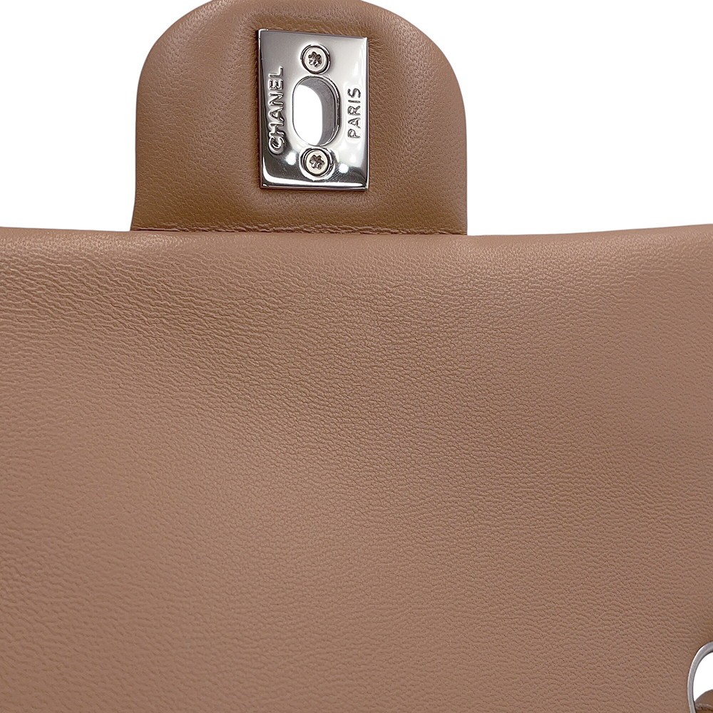 CHANEL Mini Matelasse ChainShoulder Bag Size 20 Lambskin Dark Beige A69900