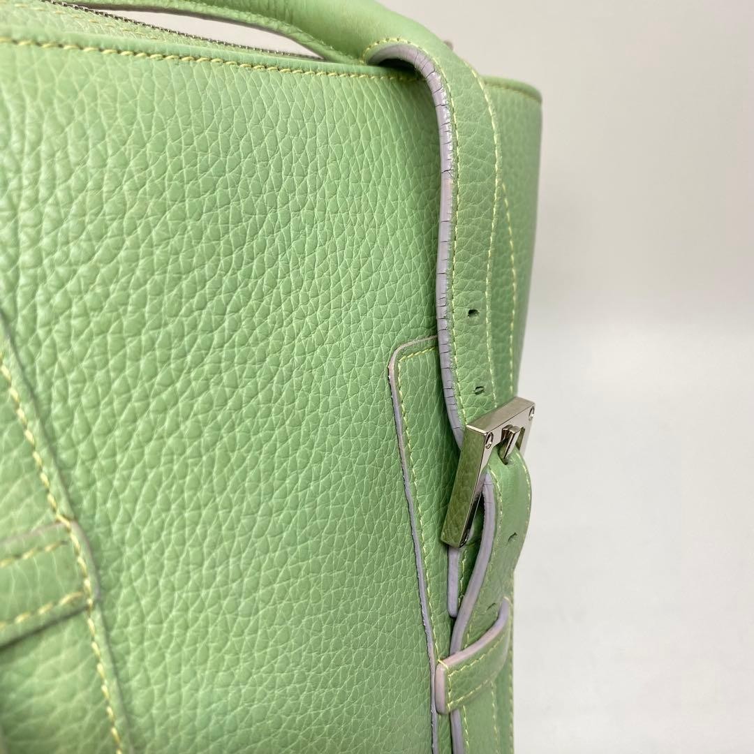 LOEWE Cenda Tote Bag Leather Handbag Green 11.4in x 9.1in x 4.3in Shoulder Bag