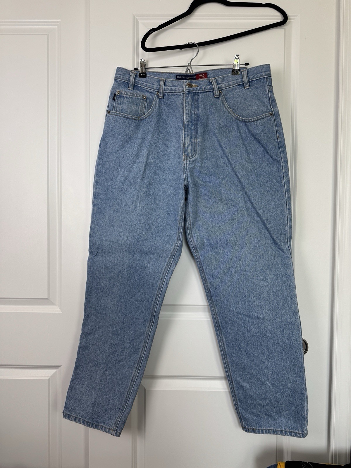 Vintage 90s Bugle Boy 740 Relaxed Fit Men’s Size 38×30 Blue Denim Grunge Skater