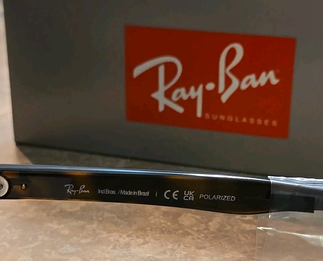 🔥 RAY-BAN WAYFARER RB4184 710/83 LIGHT HAVANA BROWN POLARIZED SUNGLASSES 54MM