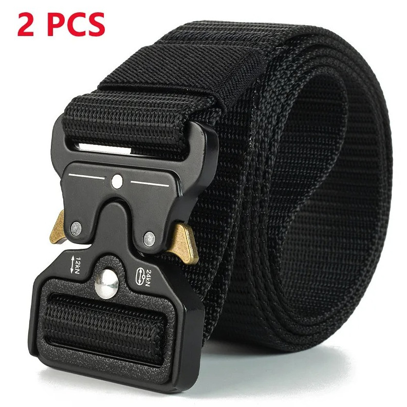 2pcs Tactical Quick Release Belt Real Nylon Outdoor Military Sports Unisex – NEW