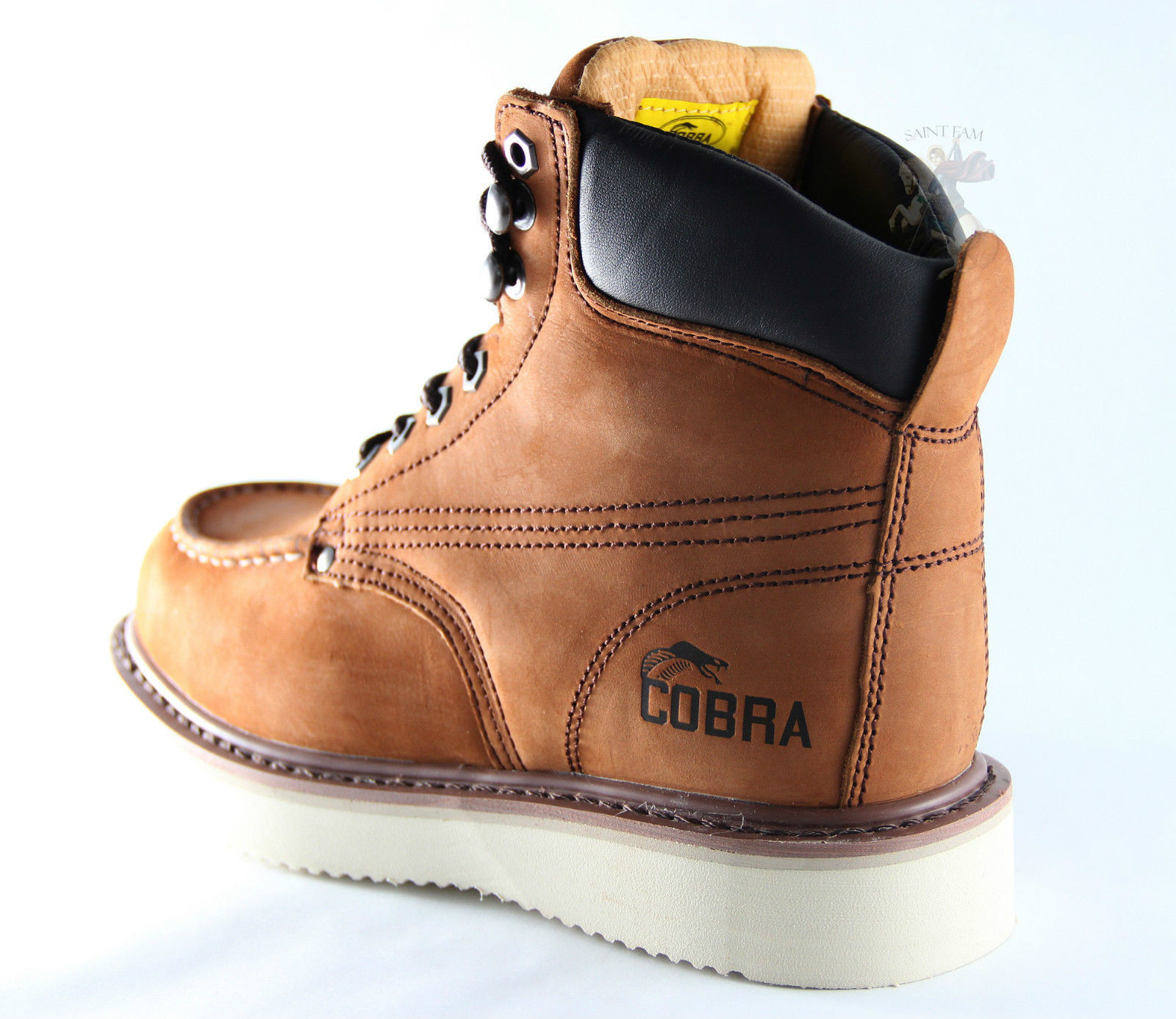 Men Work Boot Cobra C11M Brown Genuine Leather Goodyear Welt Construction New