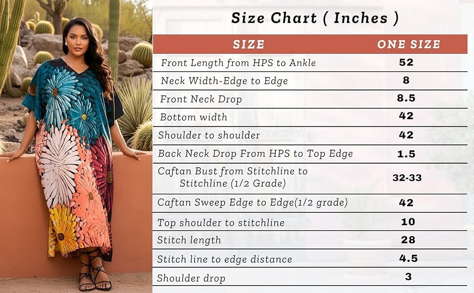 Women Kaftan Plus Size Long Maxi Dress Beach Cover Up Evening Gown Kimono Caftan