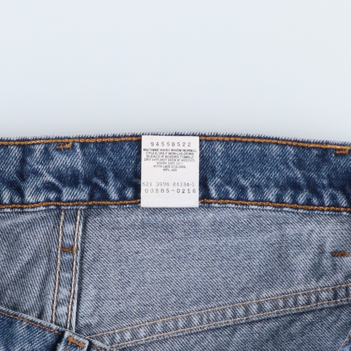 Used 90’S Levi’s 00505-0216 Regular Fit Straight Leg Tapered Denim Pants Men…