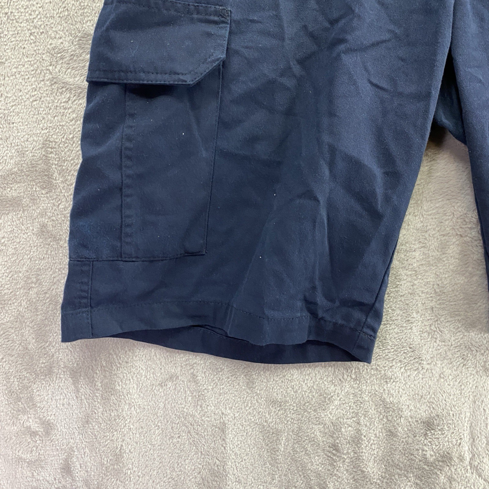 Cintas ComfortFlex Cargo Work Shorts Men Size 34 Navy Uniform 6 Pocket Free Ship