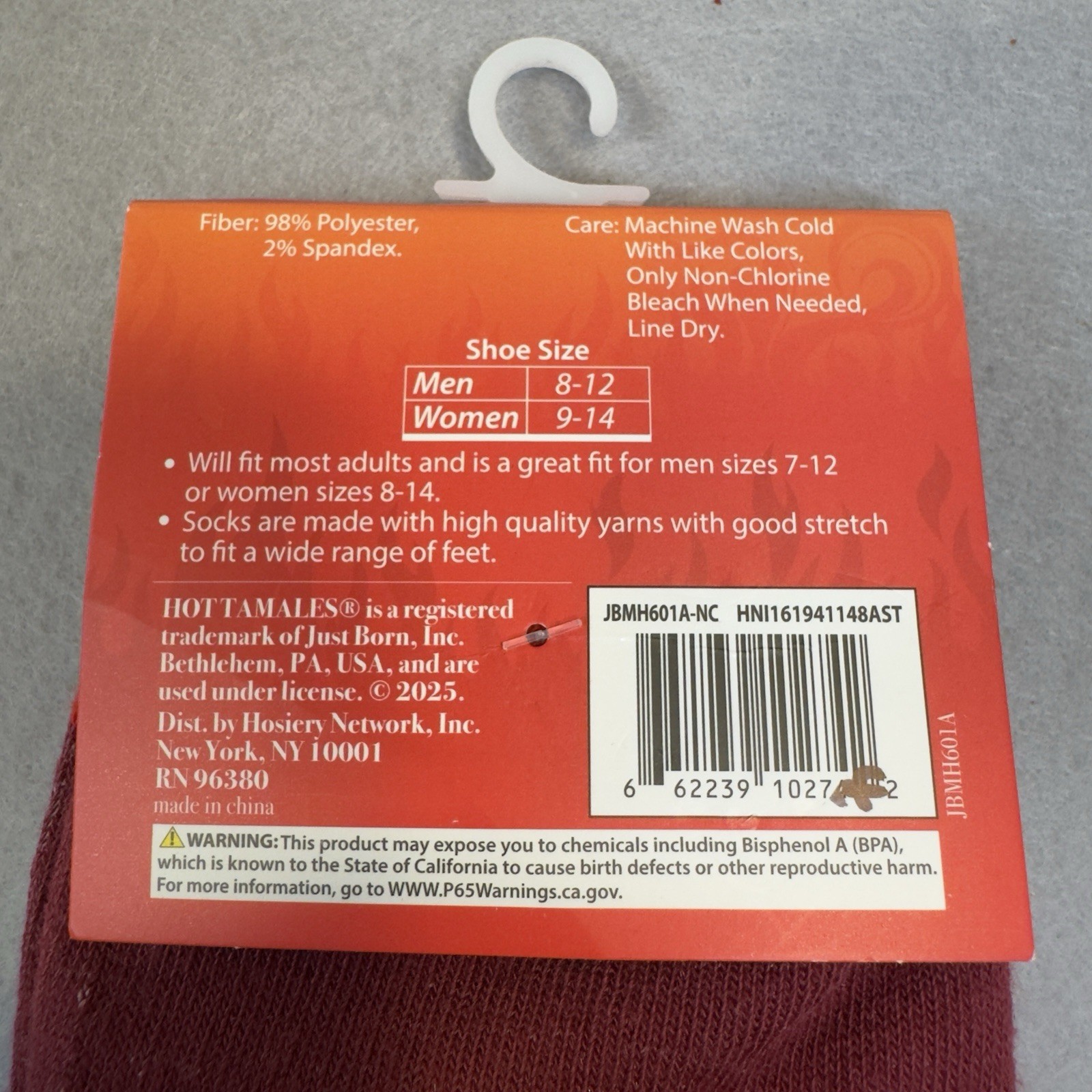Hot Tamales Fierce Cinnamon Crew Socks Red Flame Graphic Unisex M 8-12 W 9-14