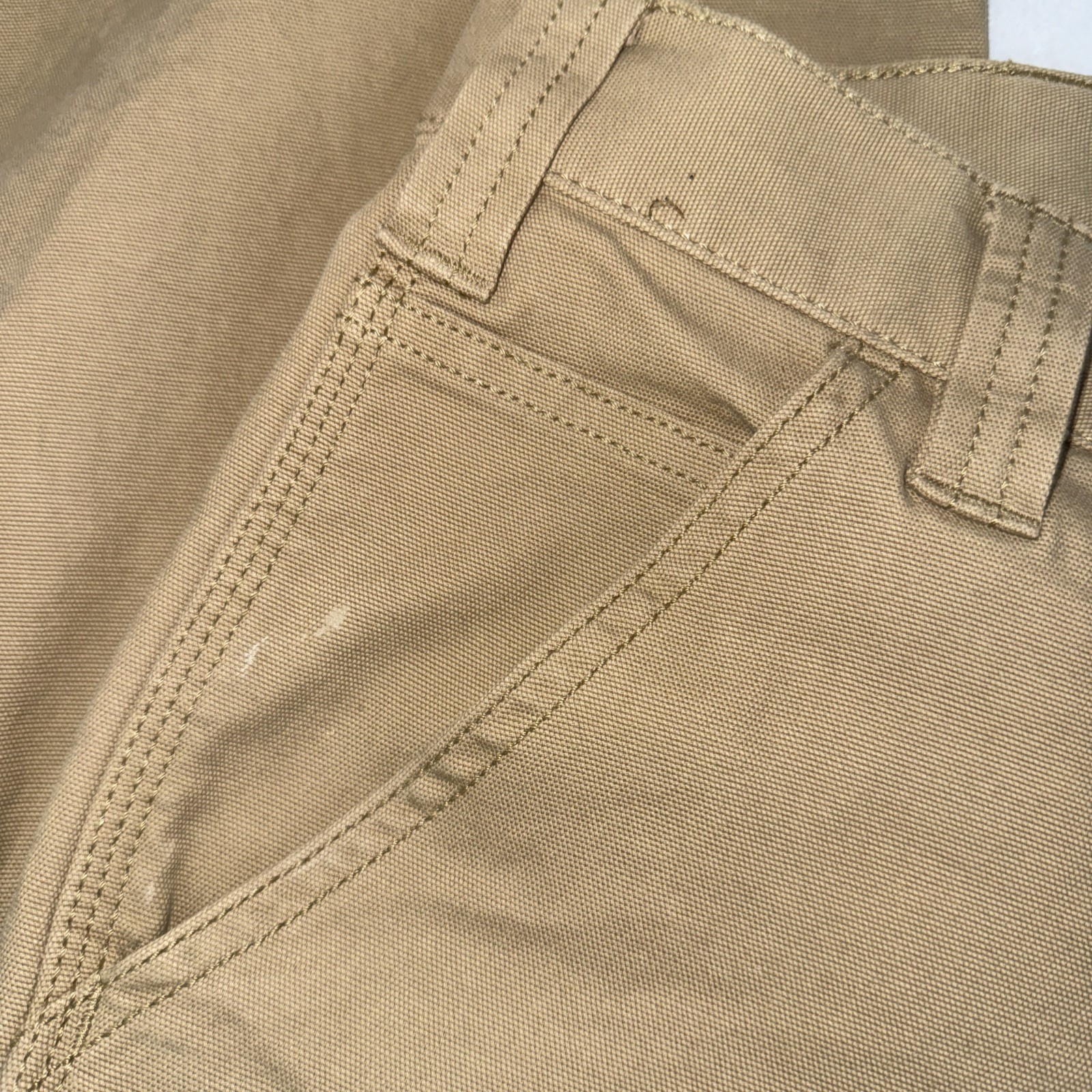 Carhartt Rugged Flex Relaxed Fit Canvas Tan Work Pant 38×32 (38×31 fit) BN2291-M