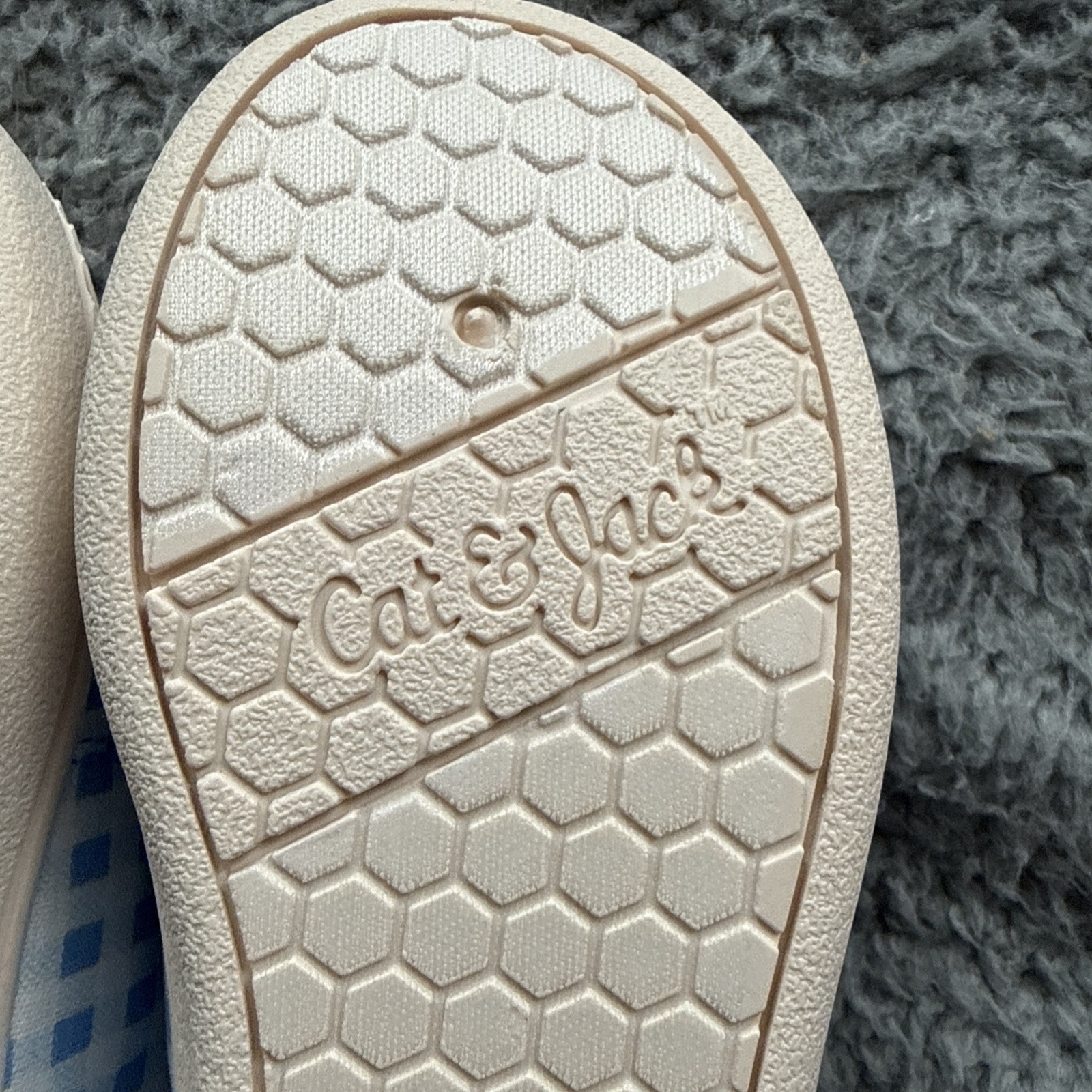 Cat & Jack Shoes Kids Size 10 Blue Gingham Parker Sneaker Hook & Loop Casual