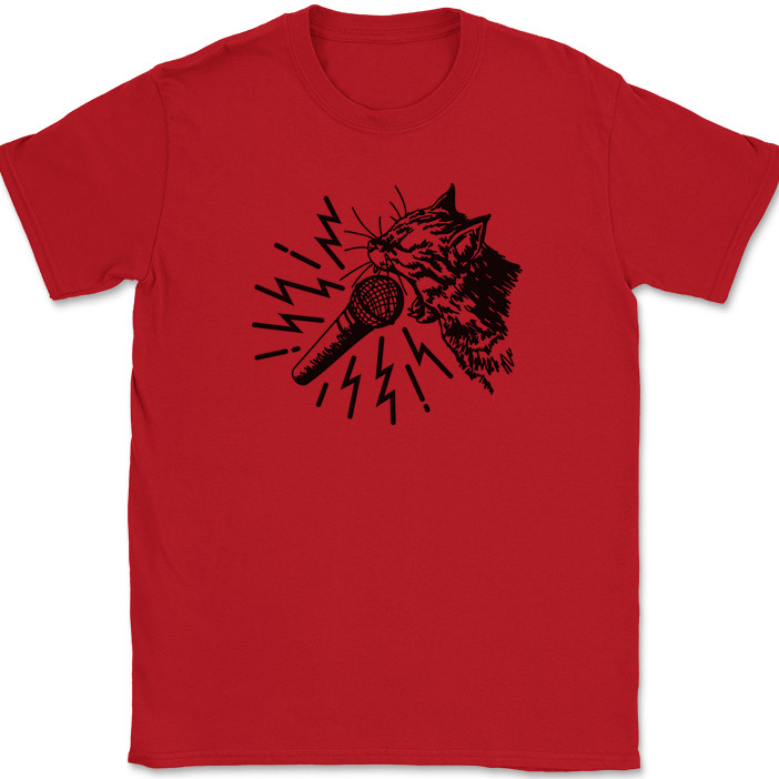 Cat Rock Screamo T-Shirt Funny Kitten Feline Band Hiss Music Tee
