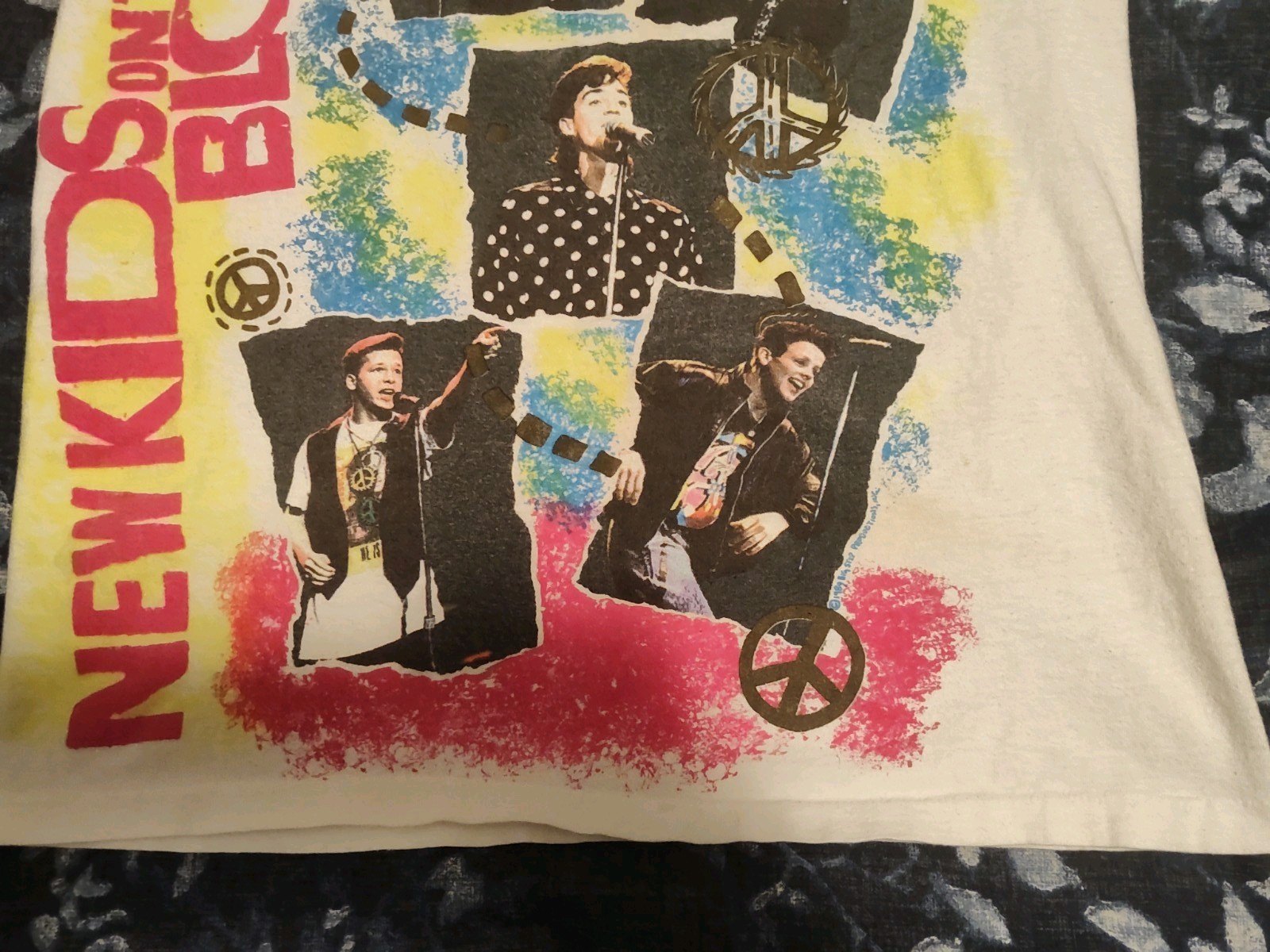 *1980’s NEW KIDS ON THE BLOCK* vtg concert tour tee t-shirt (S) small NKOTB 80’s