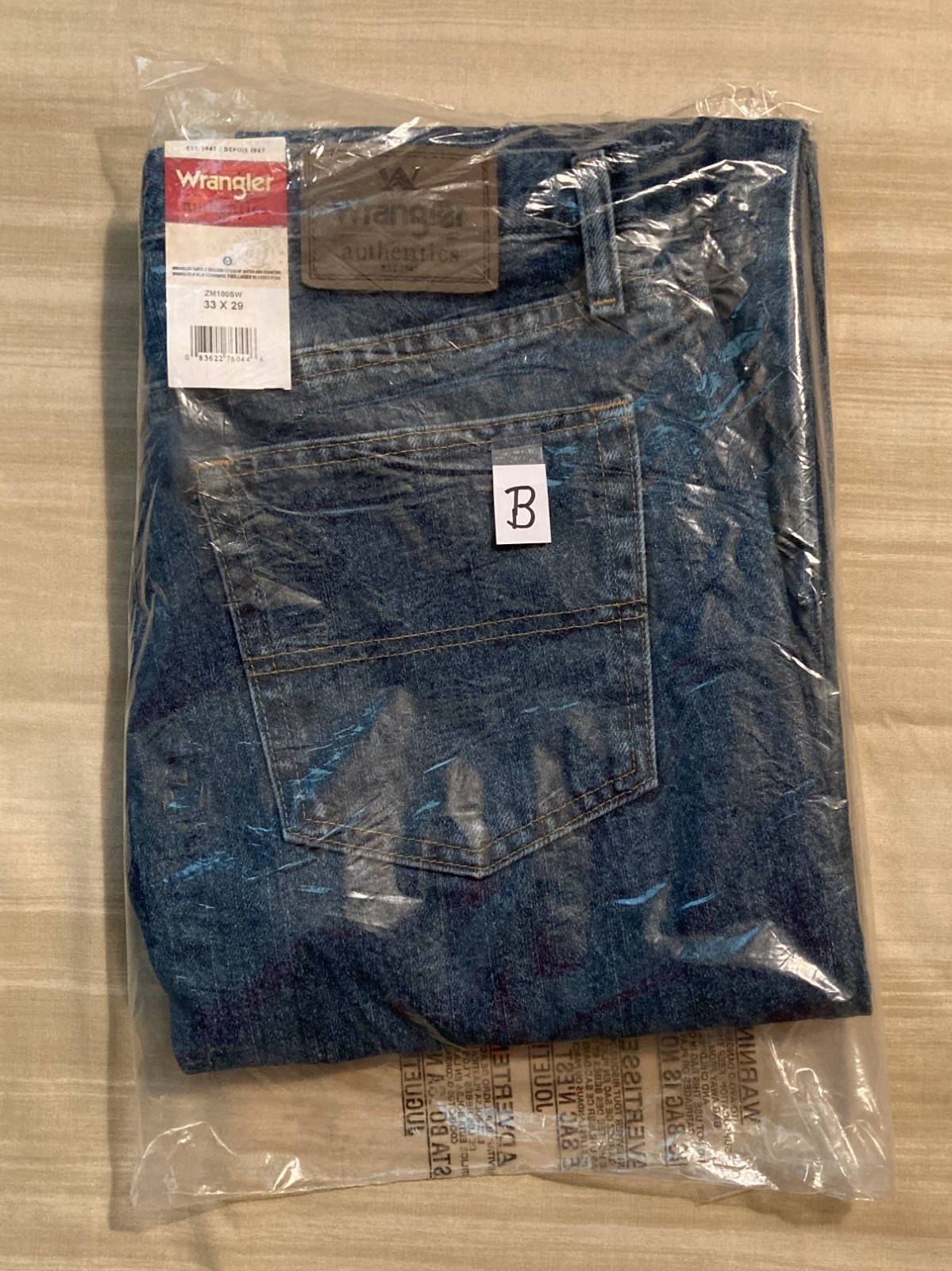 Wrangler Authentics Men’s Classic 5-Pocket Regular Fit Jean Stonewash Dark 33×29