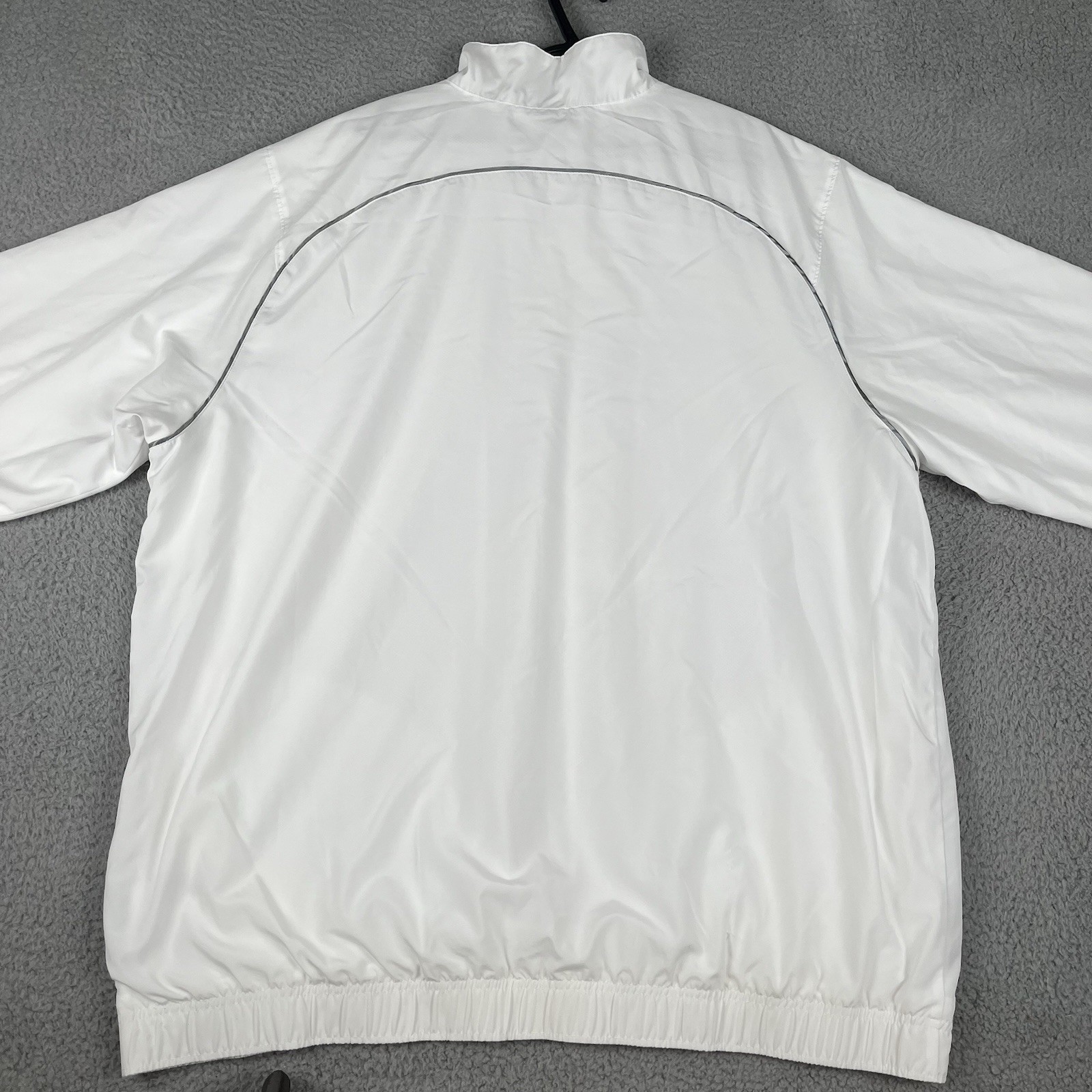 VTG Nike Jacket Mens 3XL White Track Windbreaker Full Zip Y2K Lined Lightweight