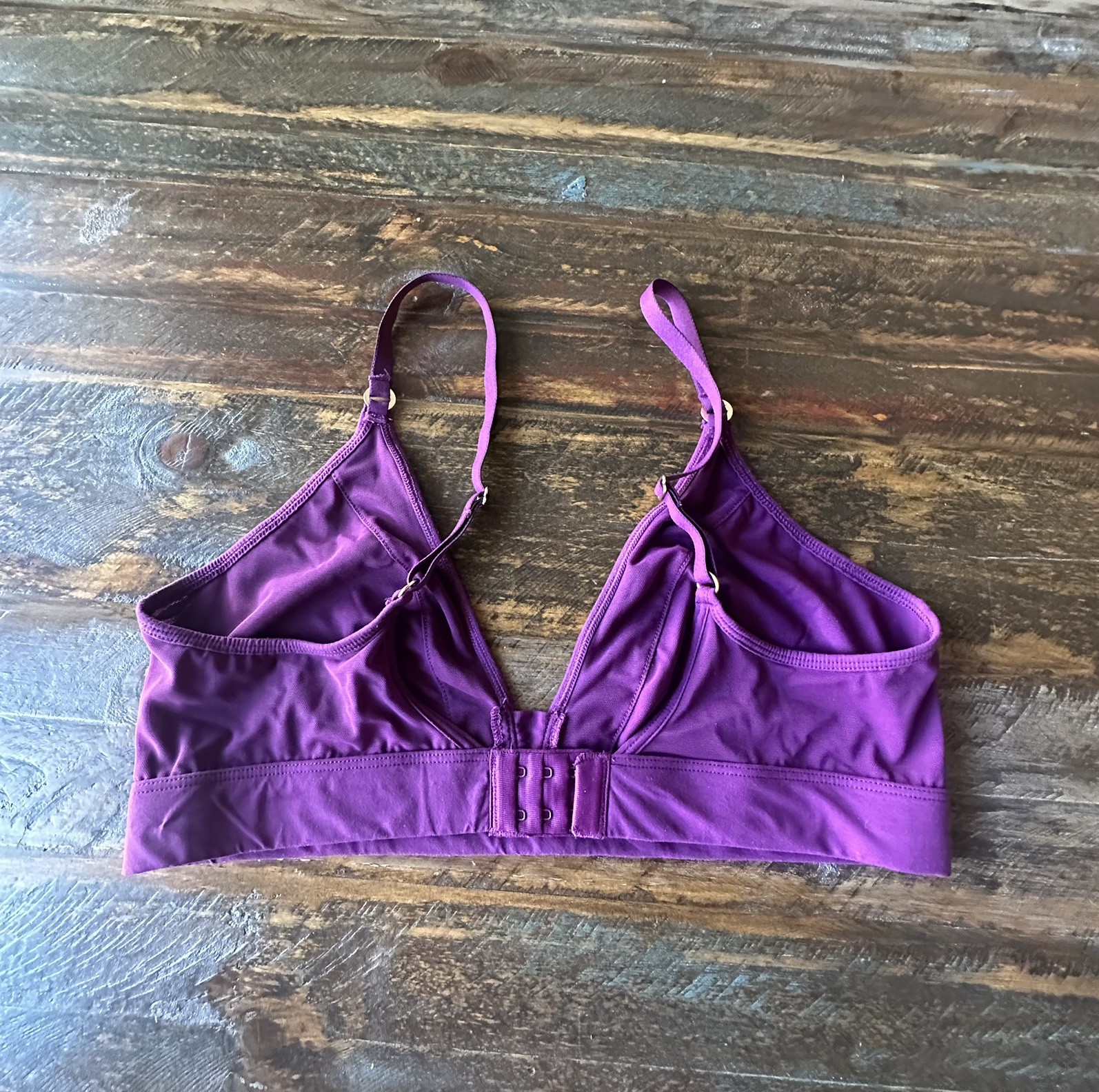 Sophia Vergara Intimates Bralette Hook&Eye Closure Purple