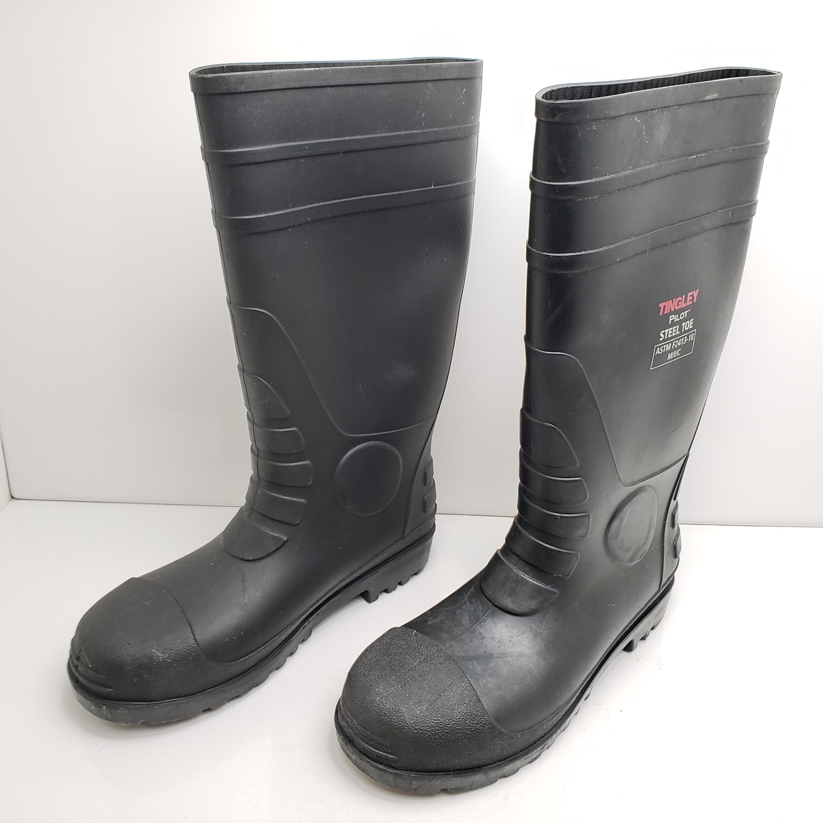 Share Tingley Pilot Men’s Steel Toe Rubber Boots Black 15″ Size 10