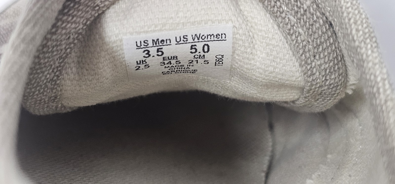Vans Authentic Slim Washed Canvas Cream Tan Sneaker Women 5 Men 3.5 VN-0QEVC7T