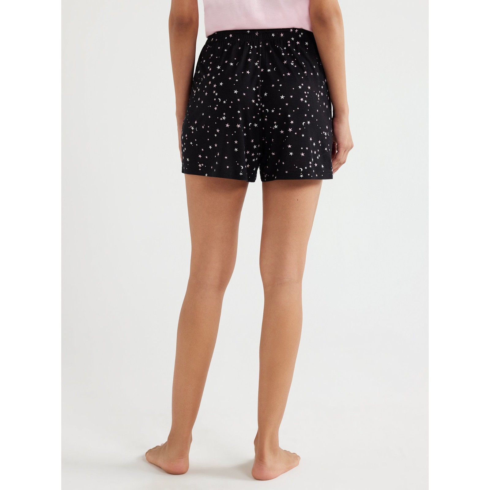 Joyspun Women’s Black Sleep Shorts Size XL 16-18 STARS & MOON DESIGN Brand NEW