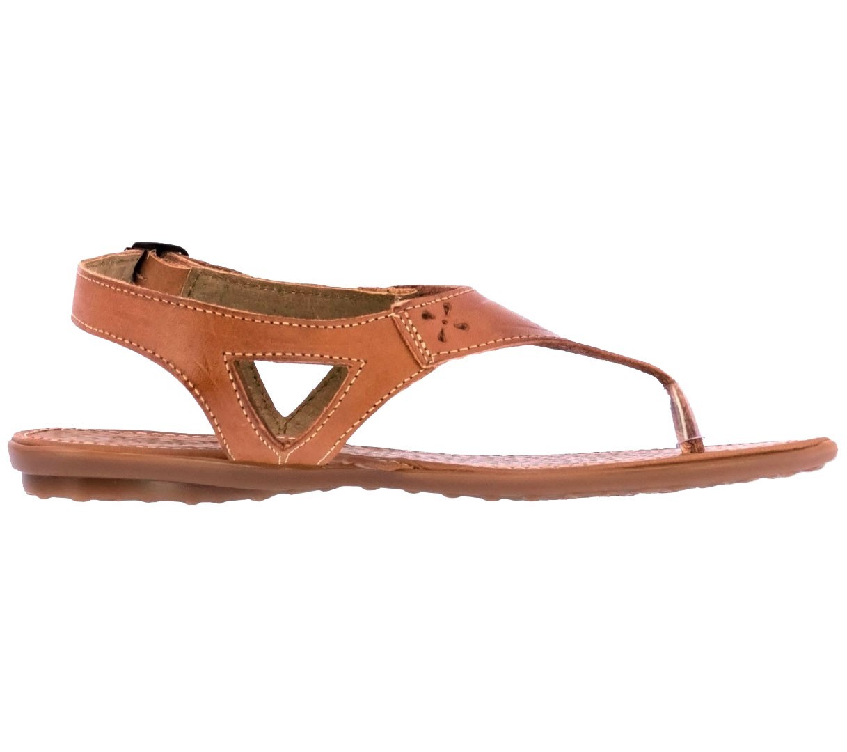 Womens Mexican Huarache Sandals Real Leather T-Strap Handmade Light Brown #542