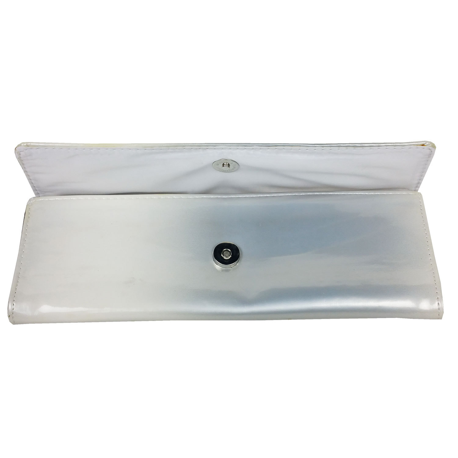 Synthetic Leather PU Pouch Clutch Party Bag Purse Girl Women 2 Tone Color