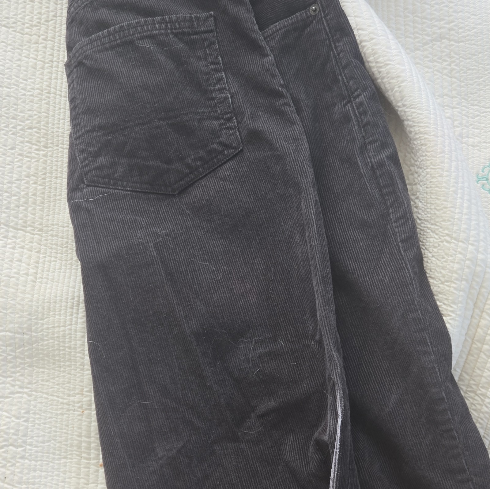 Eddie Bauer Men’s Gray Corduroy Pants Straight Leg Regular Fit 33W